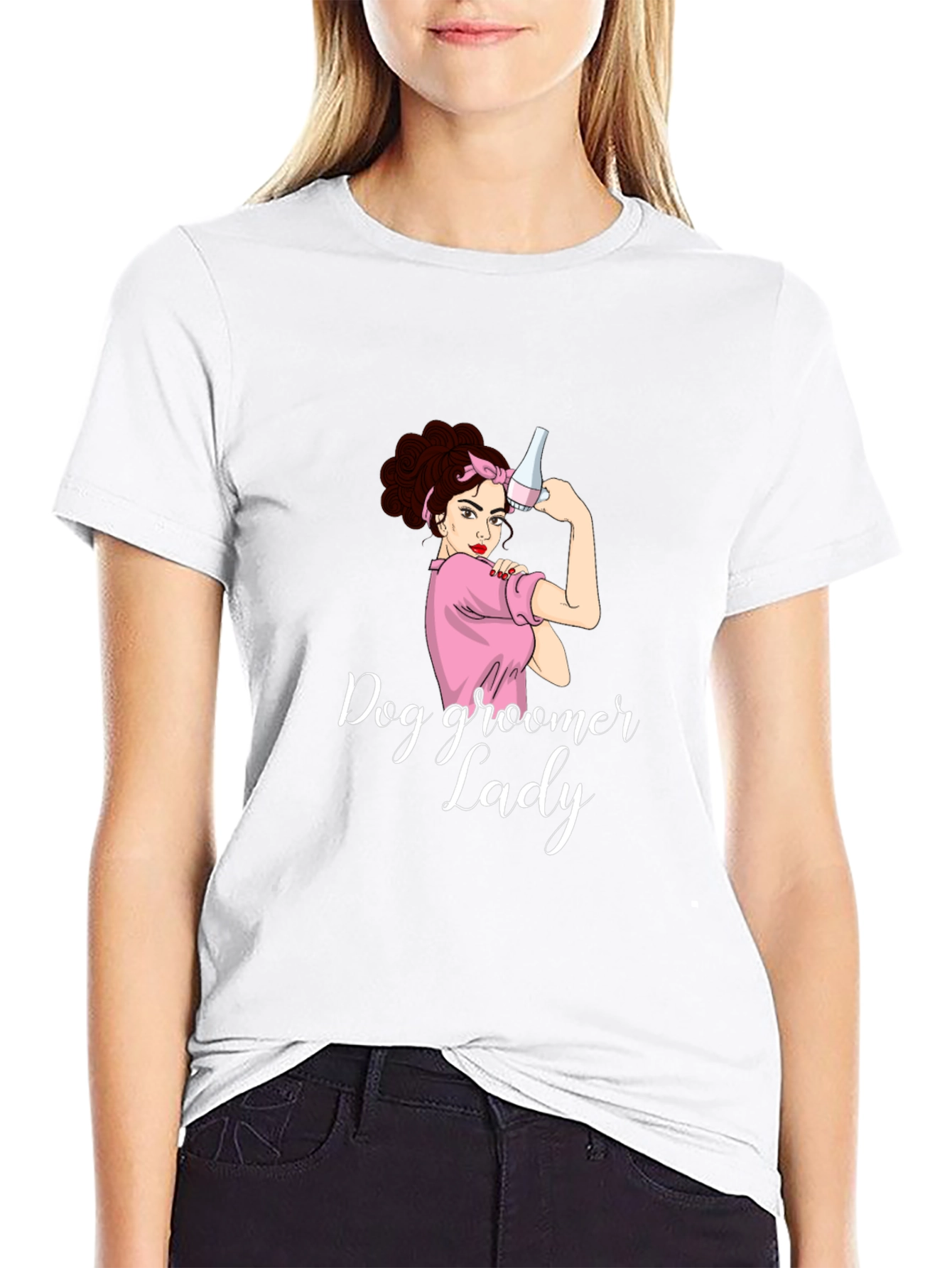 Dog Groomer Lady T-Shirt - Funny Pet Salon Apparel