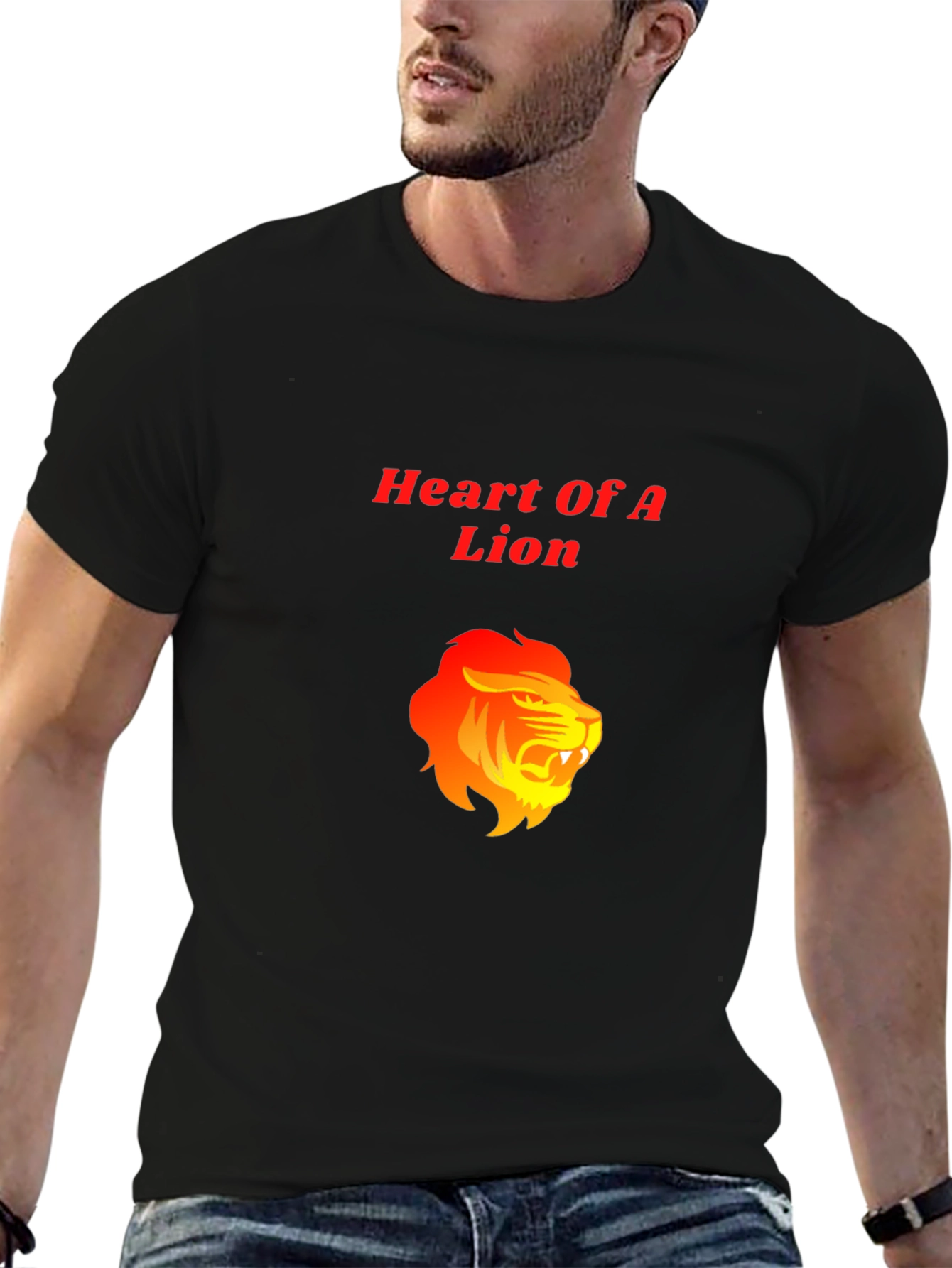 Heart of a Lion Graphic Tee - Black T-Shirt