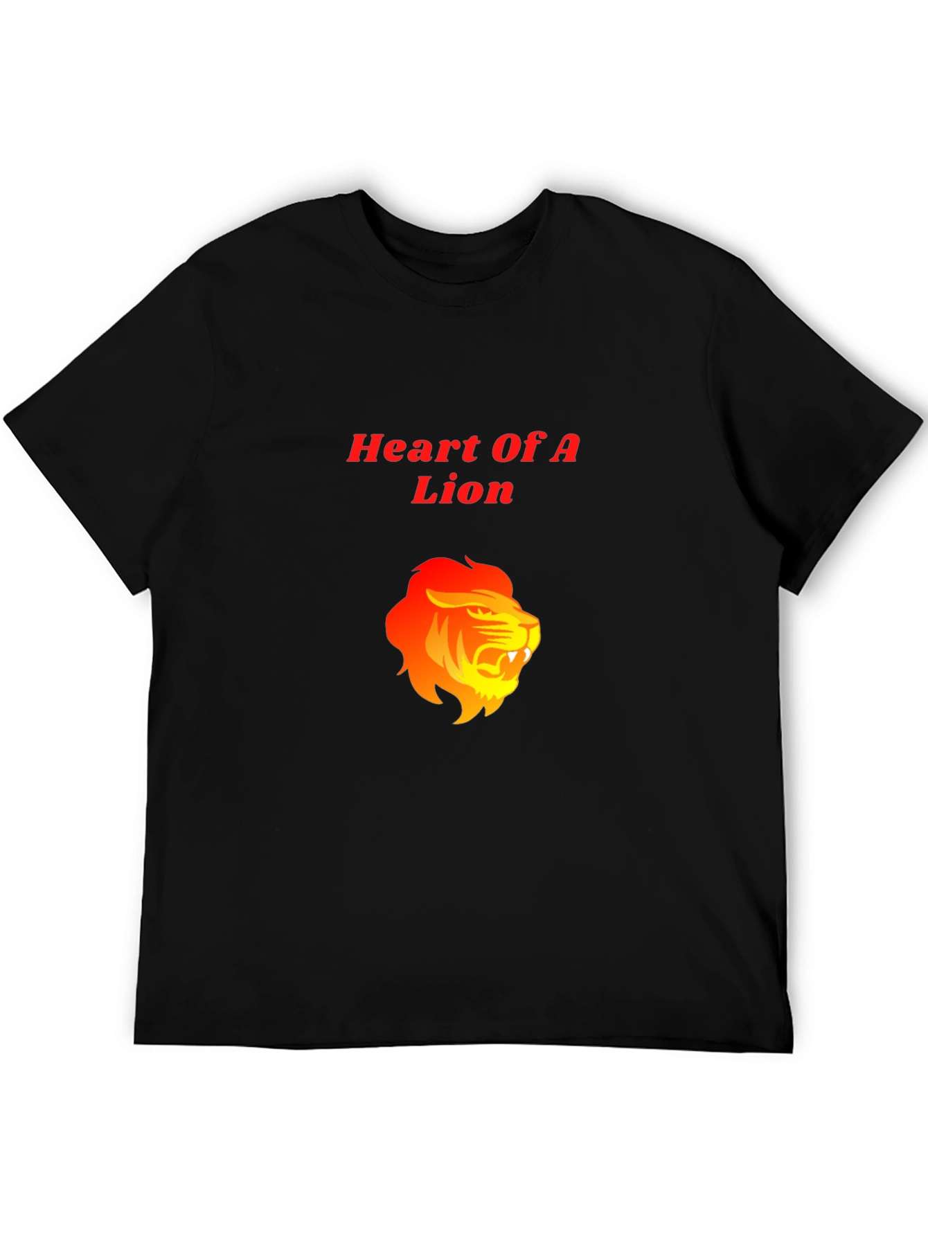 Heart of a Lion Graphic Tee - Black T-Shirt