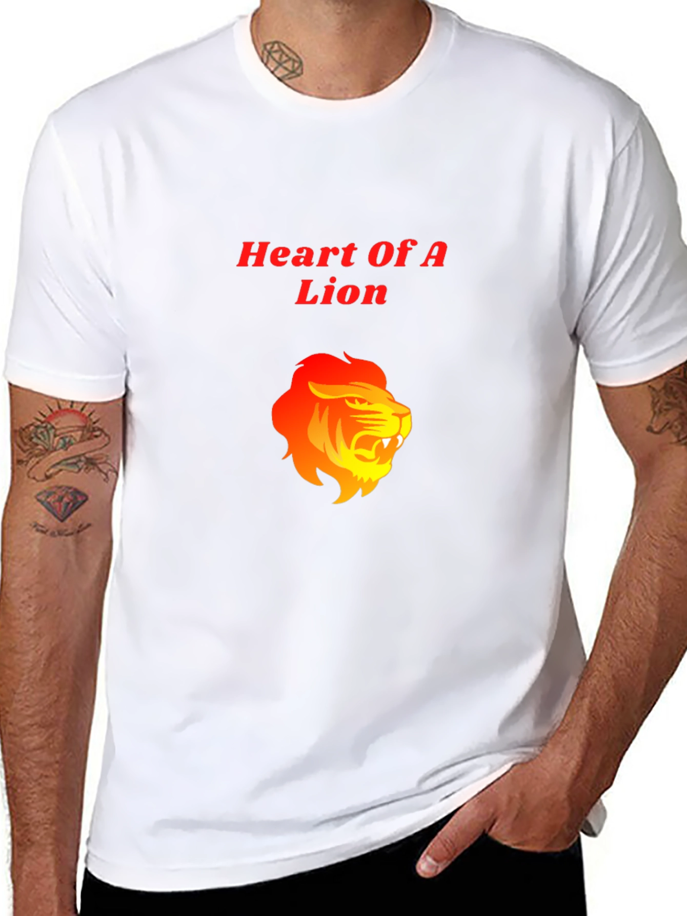 Heart of a Lion Graphic Tee - Black T-Shirt