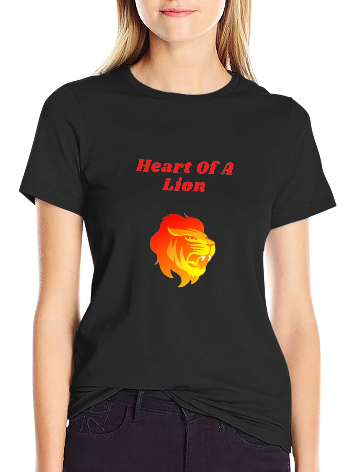 Heart of a Lion Graphic Tee - Black T-Shirt