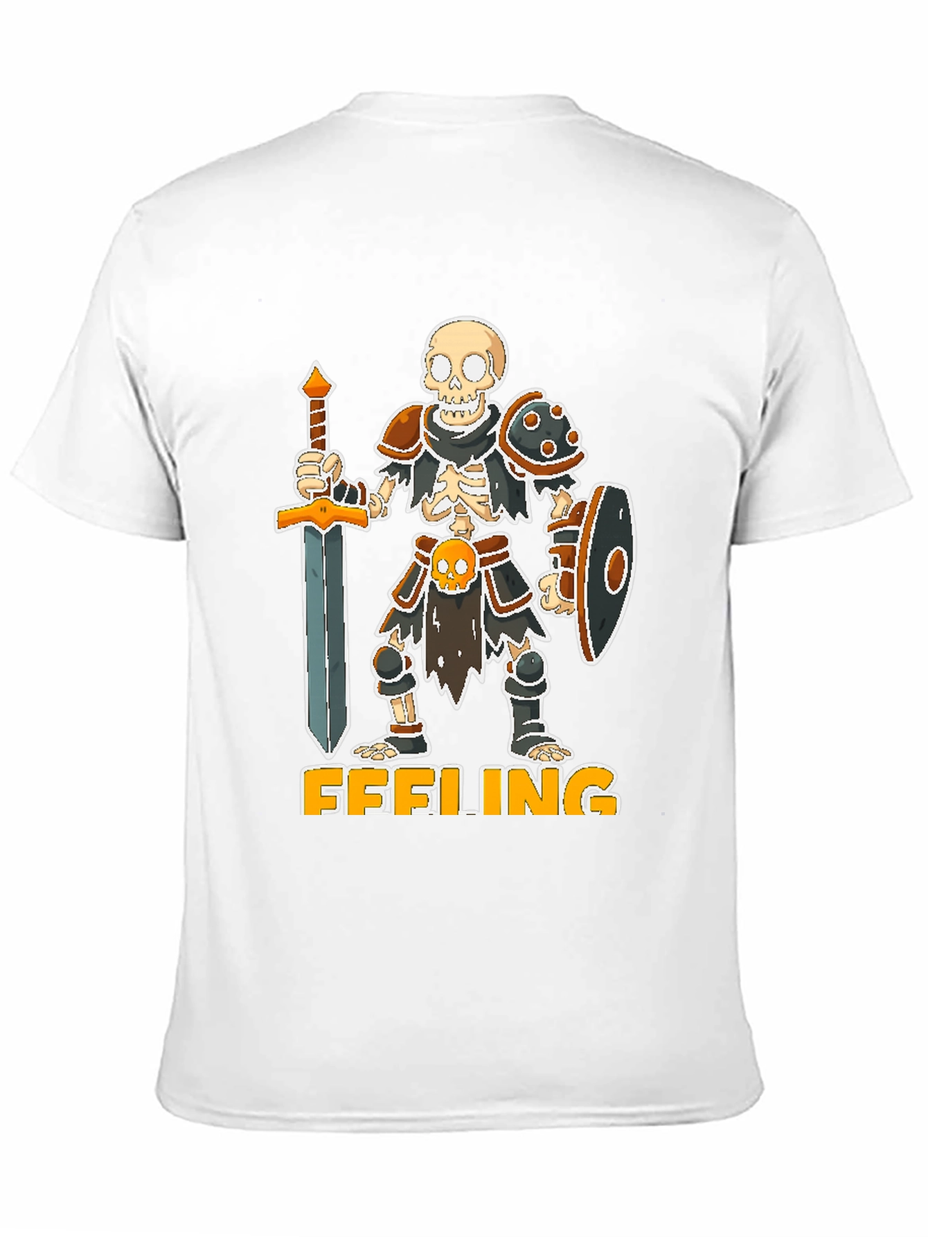 Feeling Undead Skeleton Warrior Graphic Tee