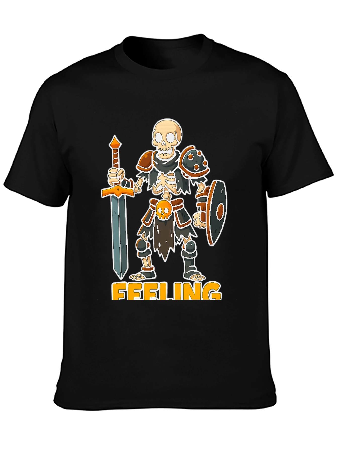 Feeling Undead Skeleton Warrior Graphic Tee
