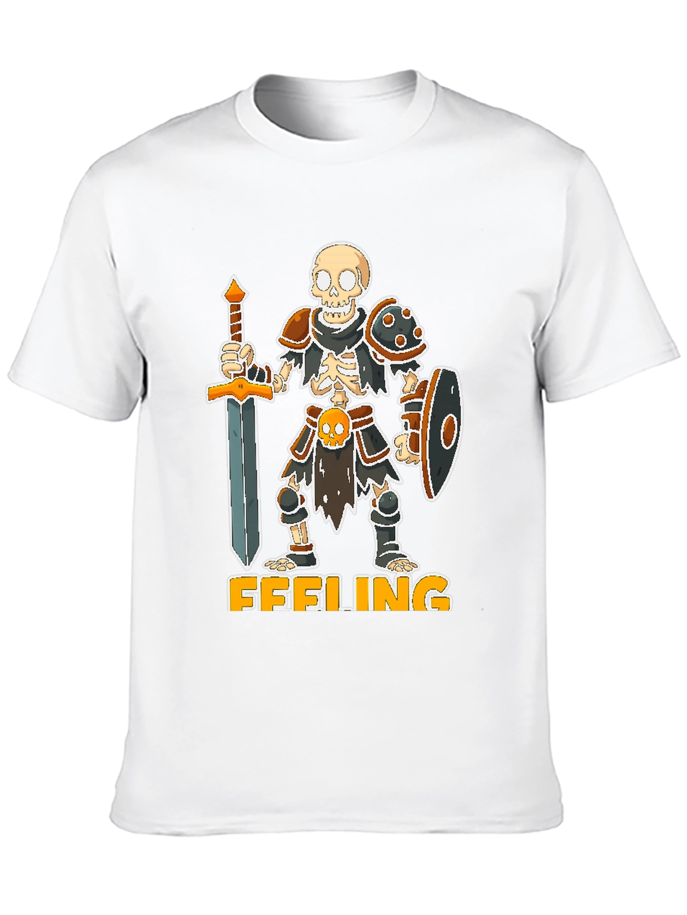 Feeling Undead Skeleton Warrior Graphic Tee