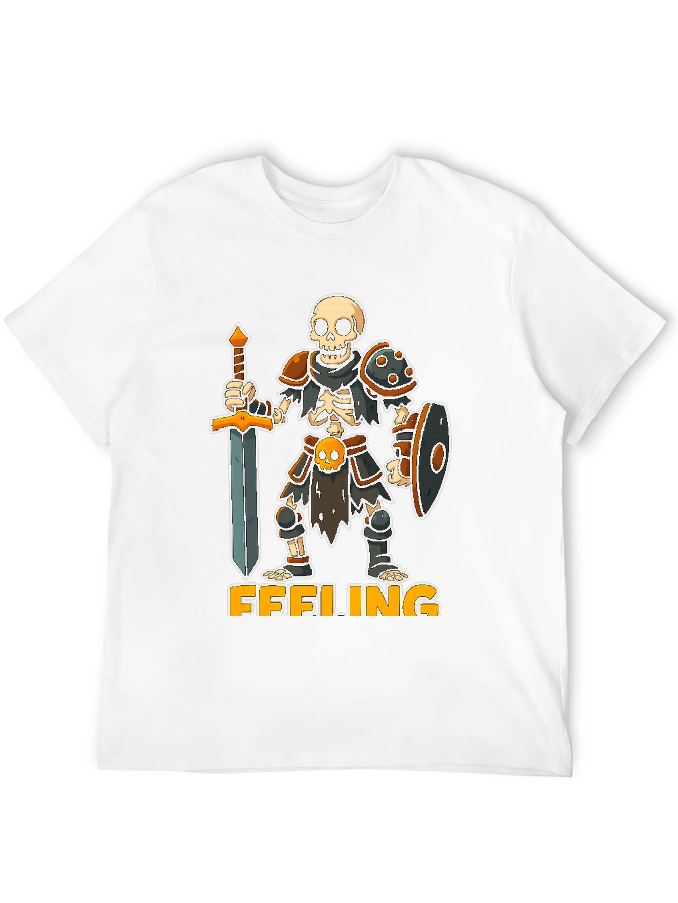 Feeling Undead Skeleton Warrior Graphic Tee