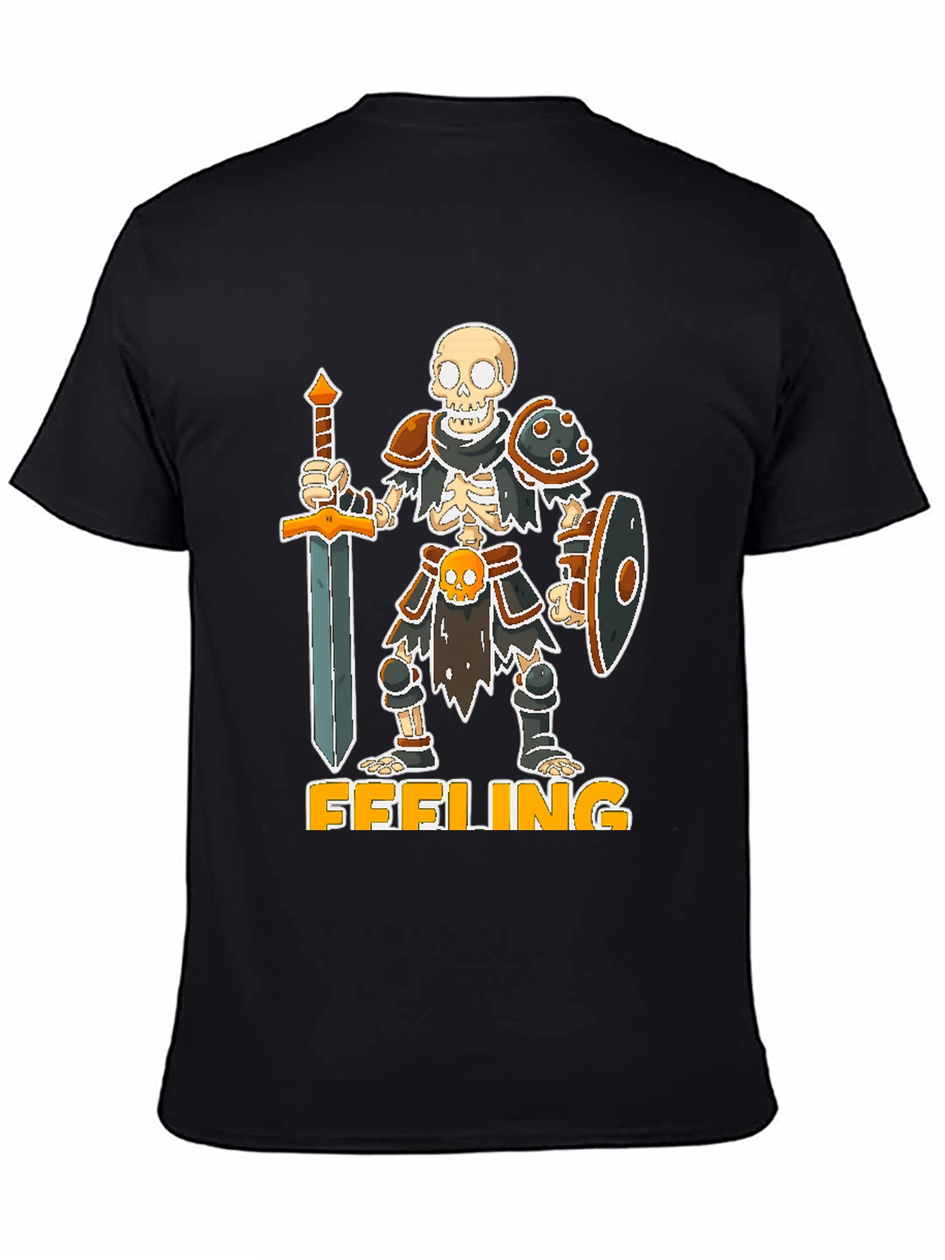 Feeling Undead Skeleton Warrior Graphic Tee