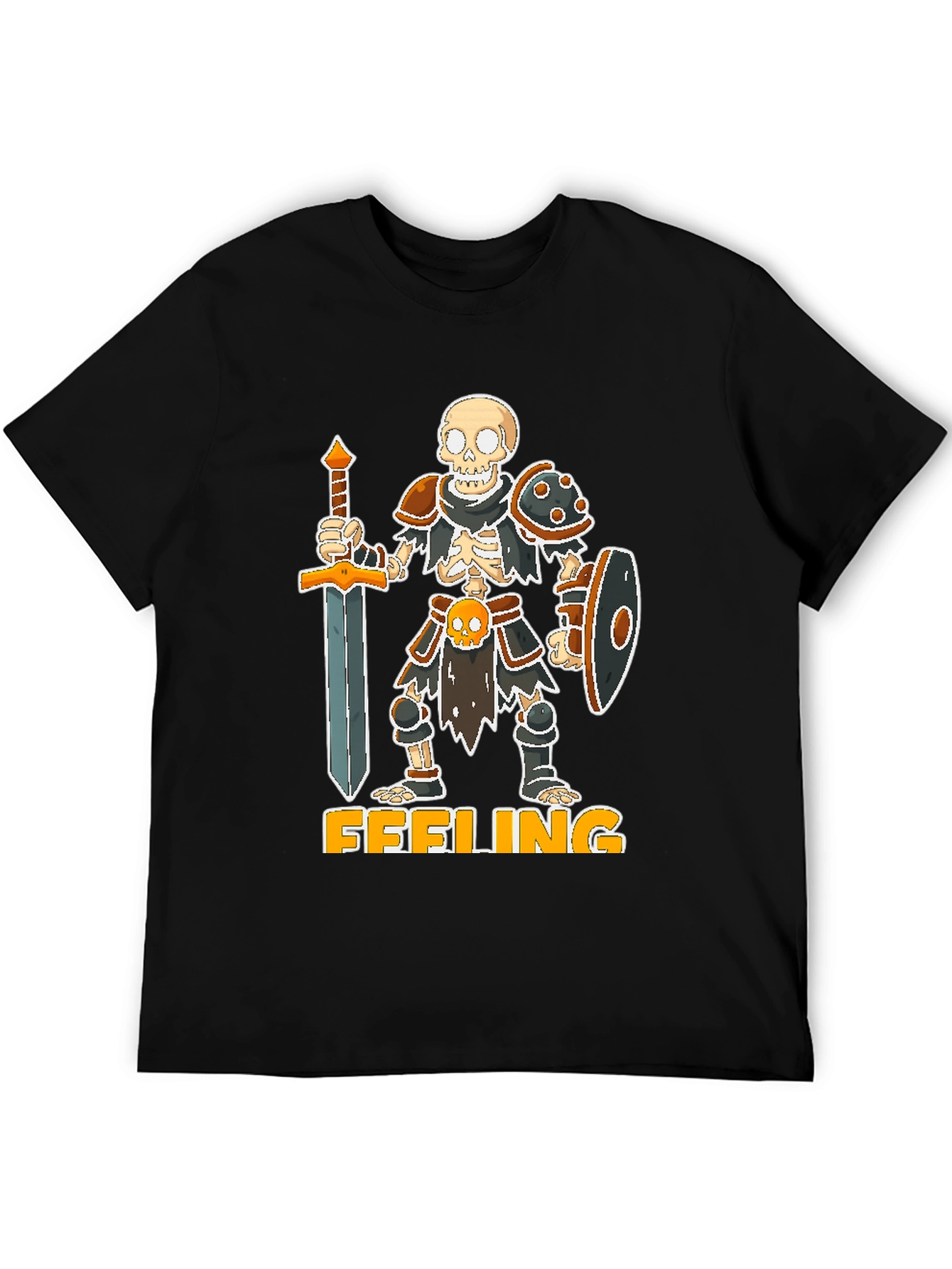 Feeling Undead Skeleton Warrior Graphic Tee