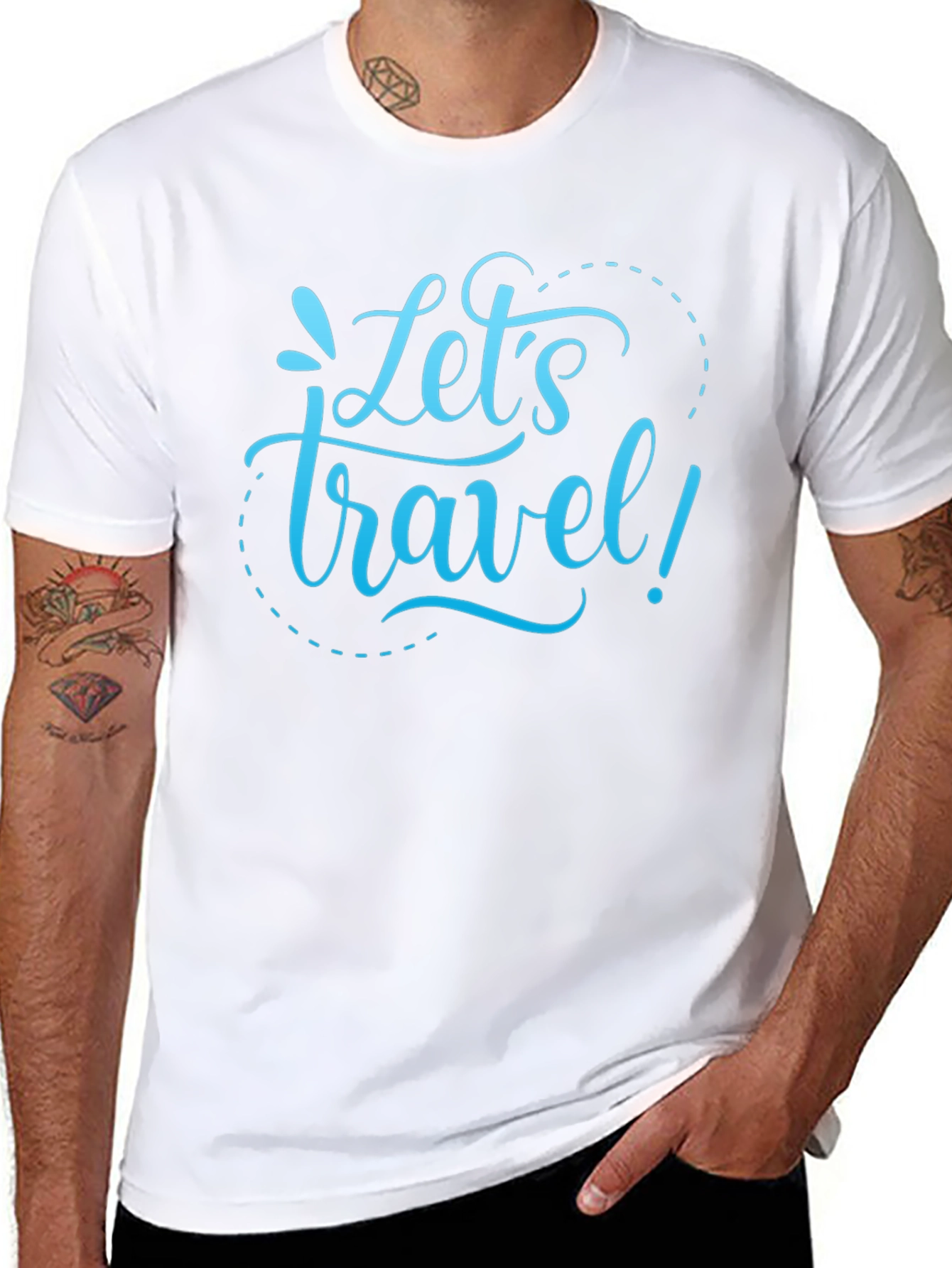 Lets Travel Graphic T-Shirt -  Stylish Adventure Tee