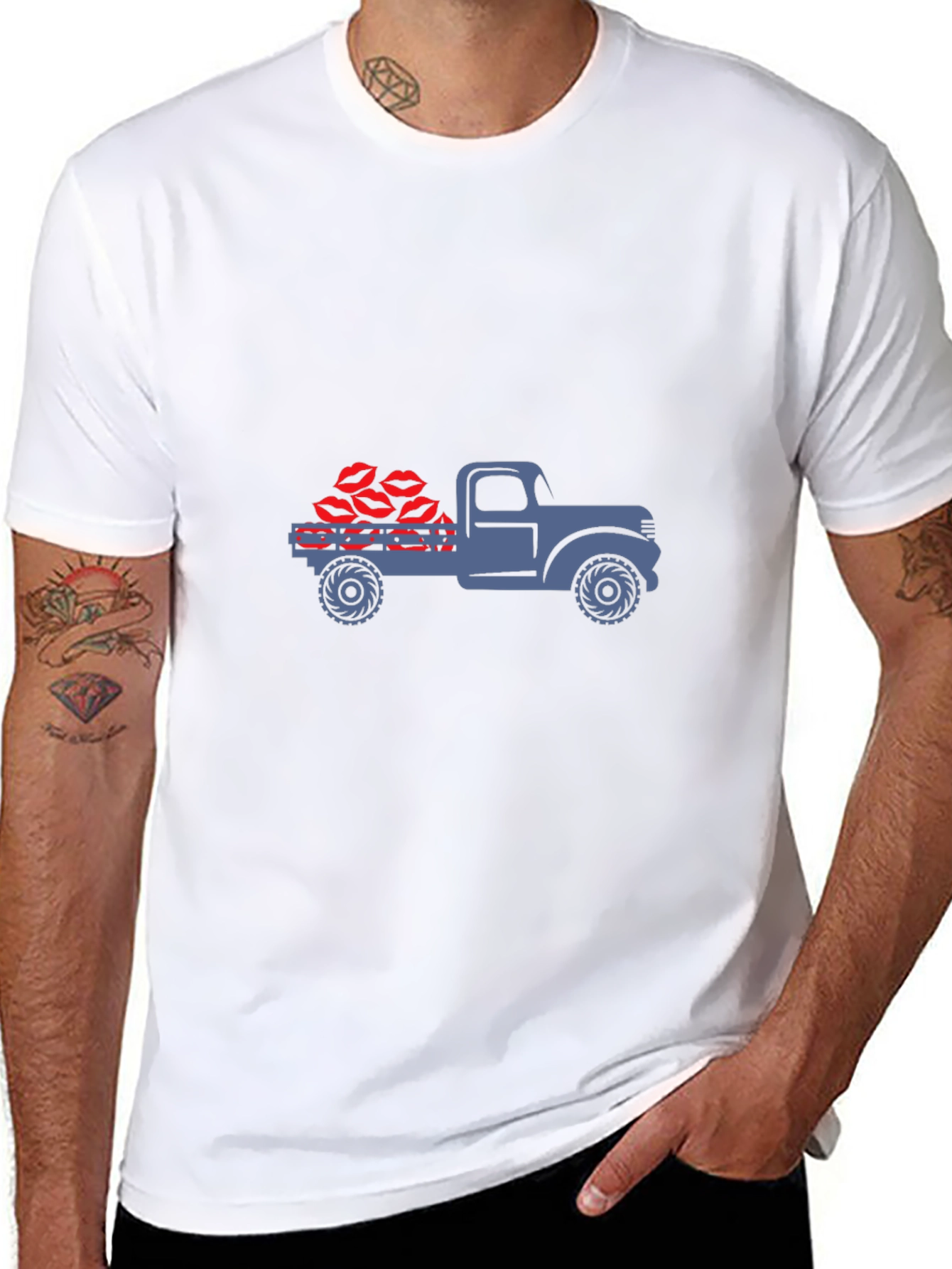 Truck Full of Kisses Graphic Tee - Black