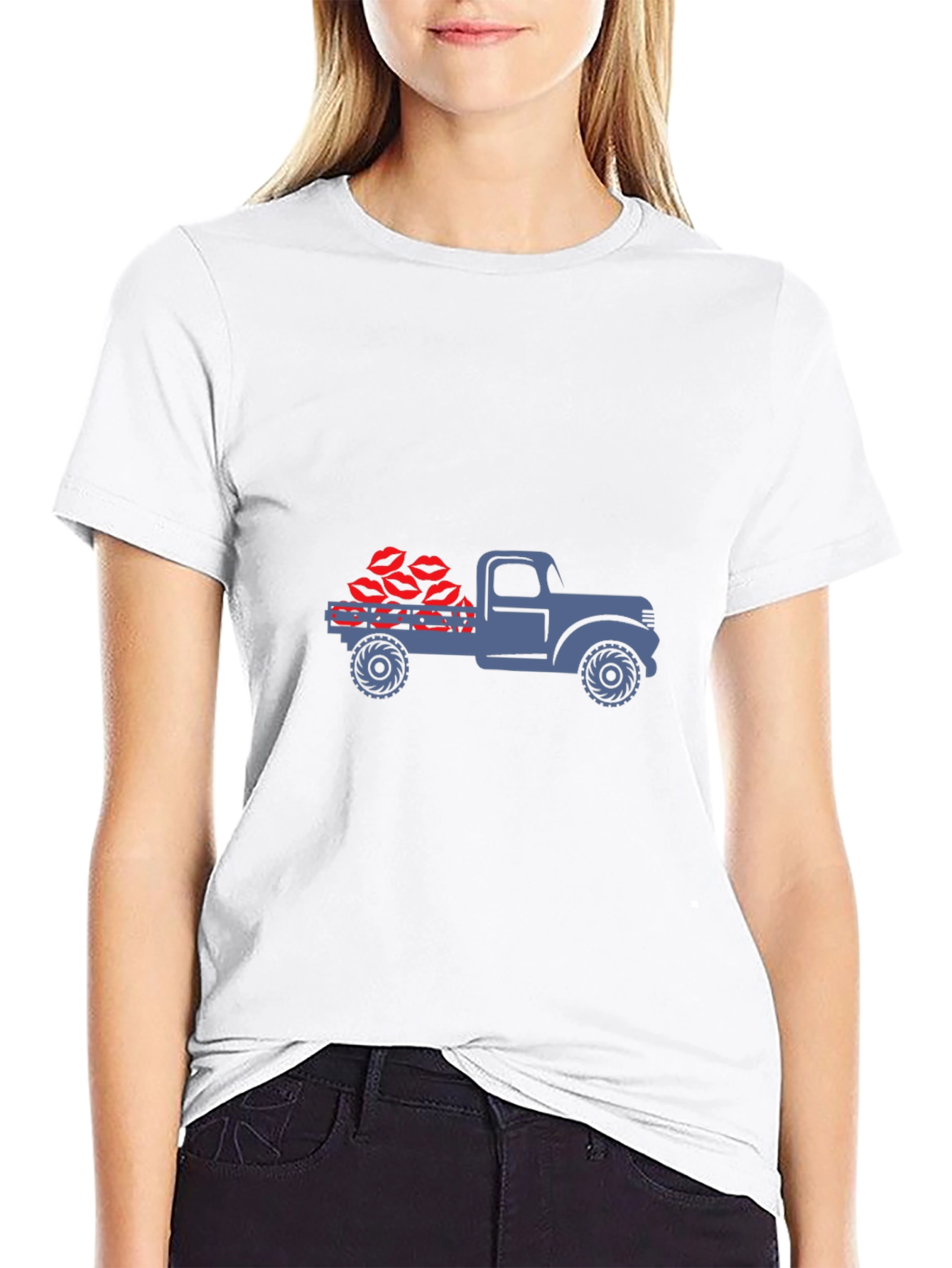 Truck Full of Kisses Graphic Tee - Black