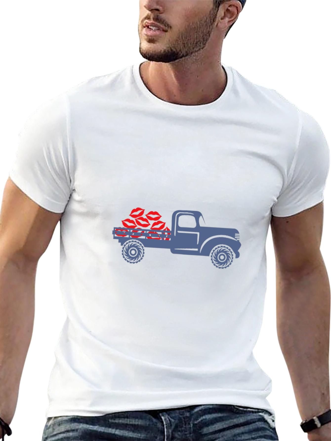 Truck Full of Kisses Graphic Tee - Black