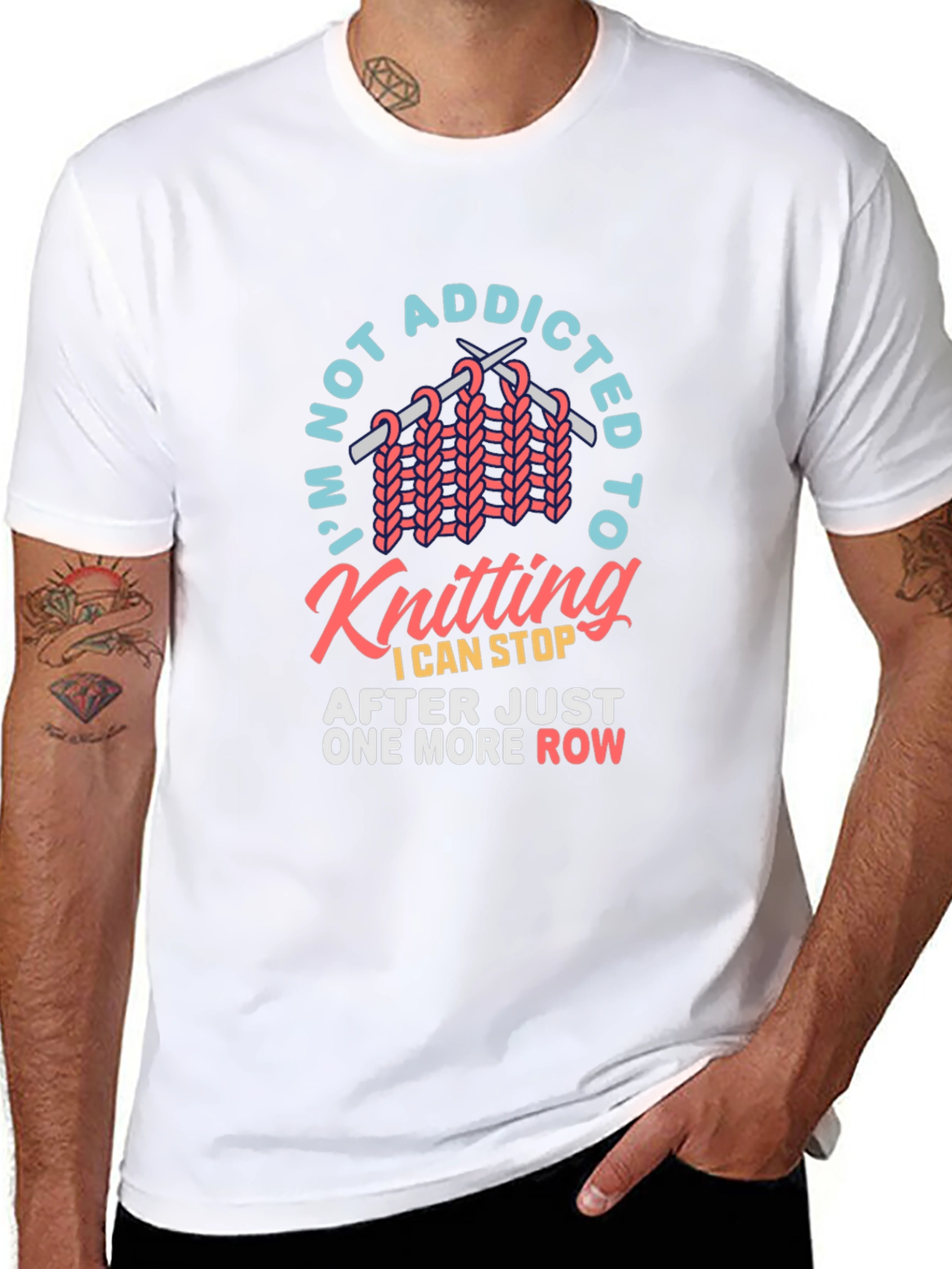 Knitting Addict T-Shirt: One More Row