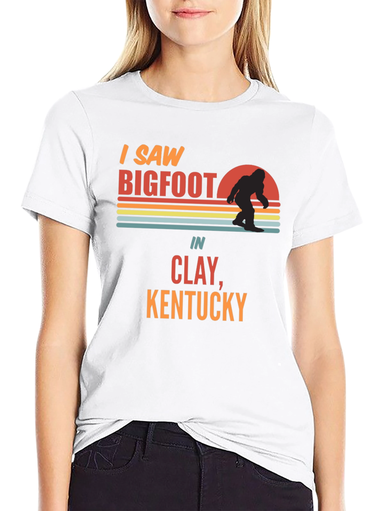 I Saw Bigfoot T-Shirt Clay Kentucky Novelty Tee