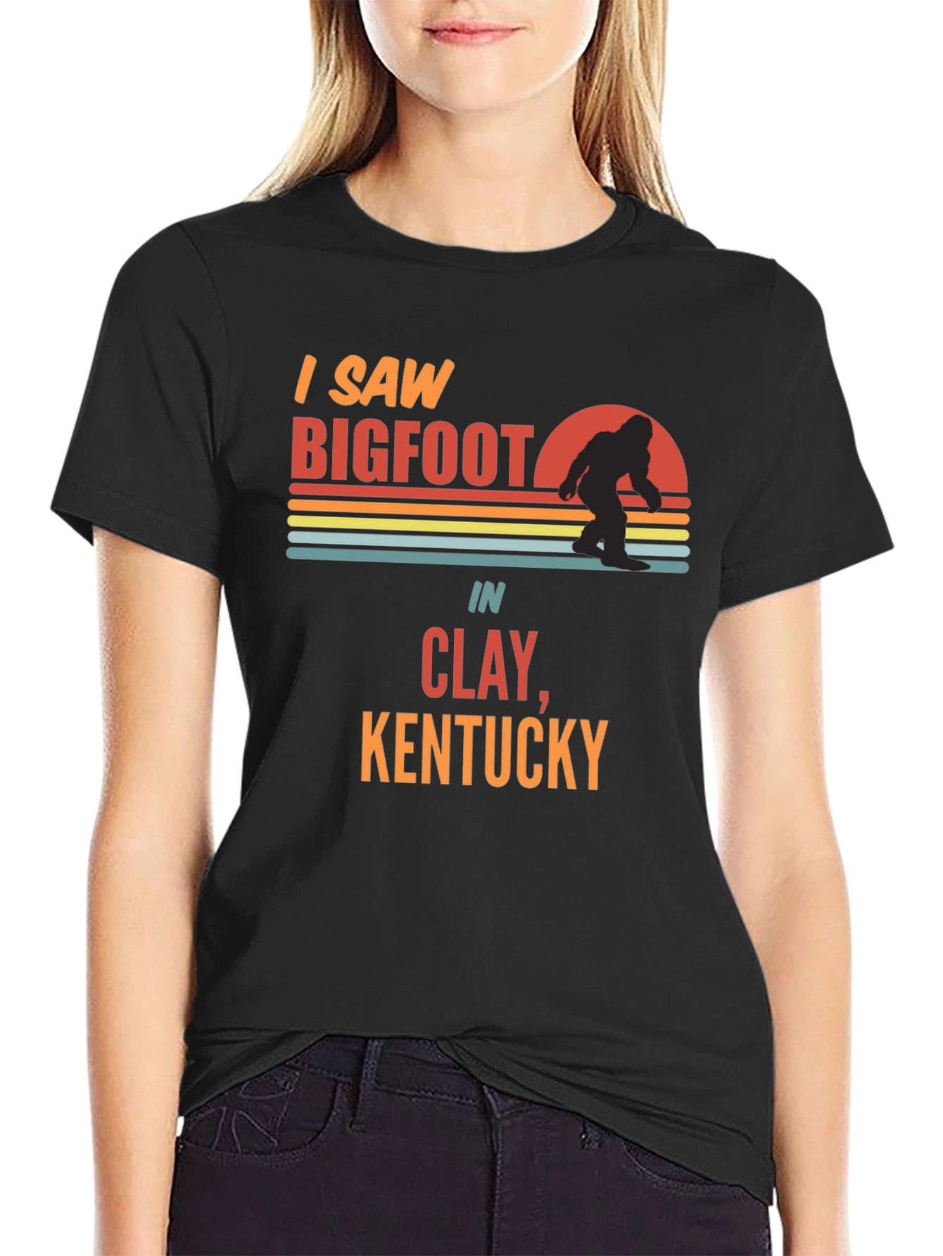 I Saw Bigfoot T-Shirt Clay Kentucky Novelty Tee