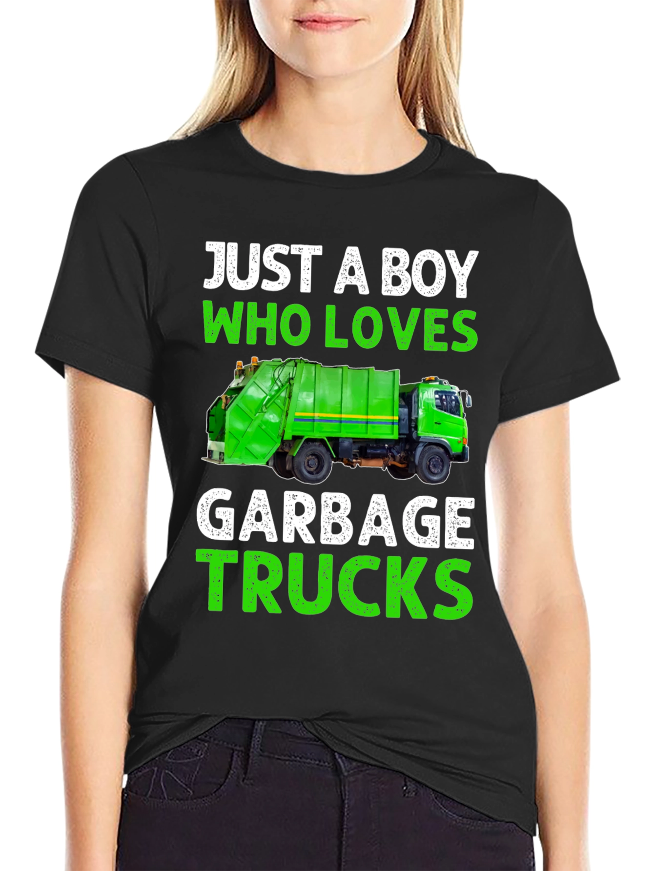 Boy Loves Garbage Trucks T-Shirt