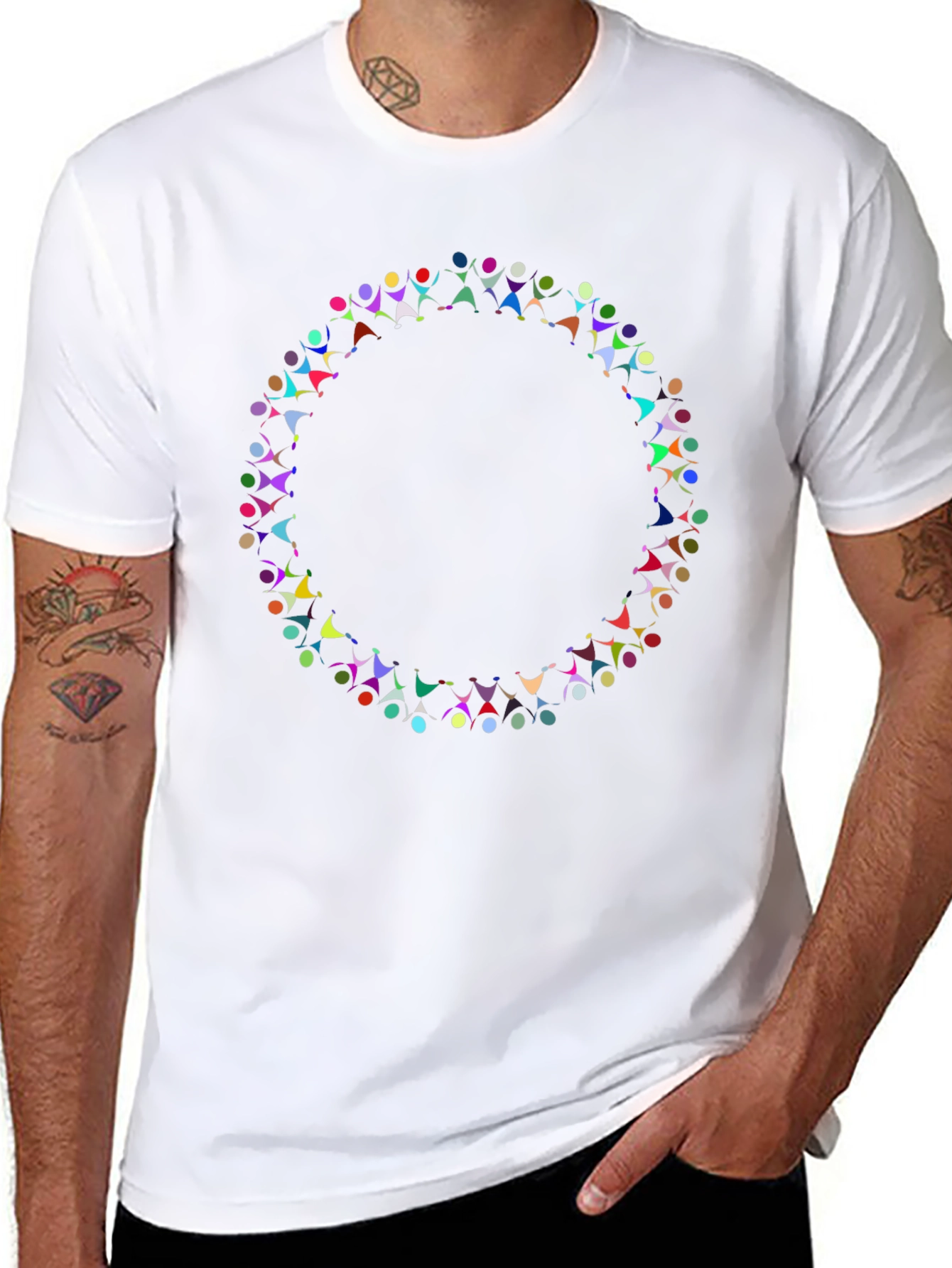 Diversity Circle Graphic Black T-Shirt