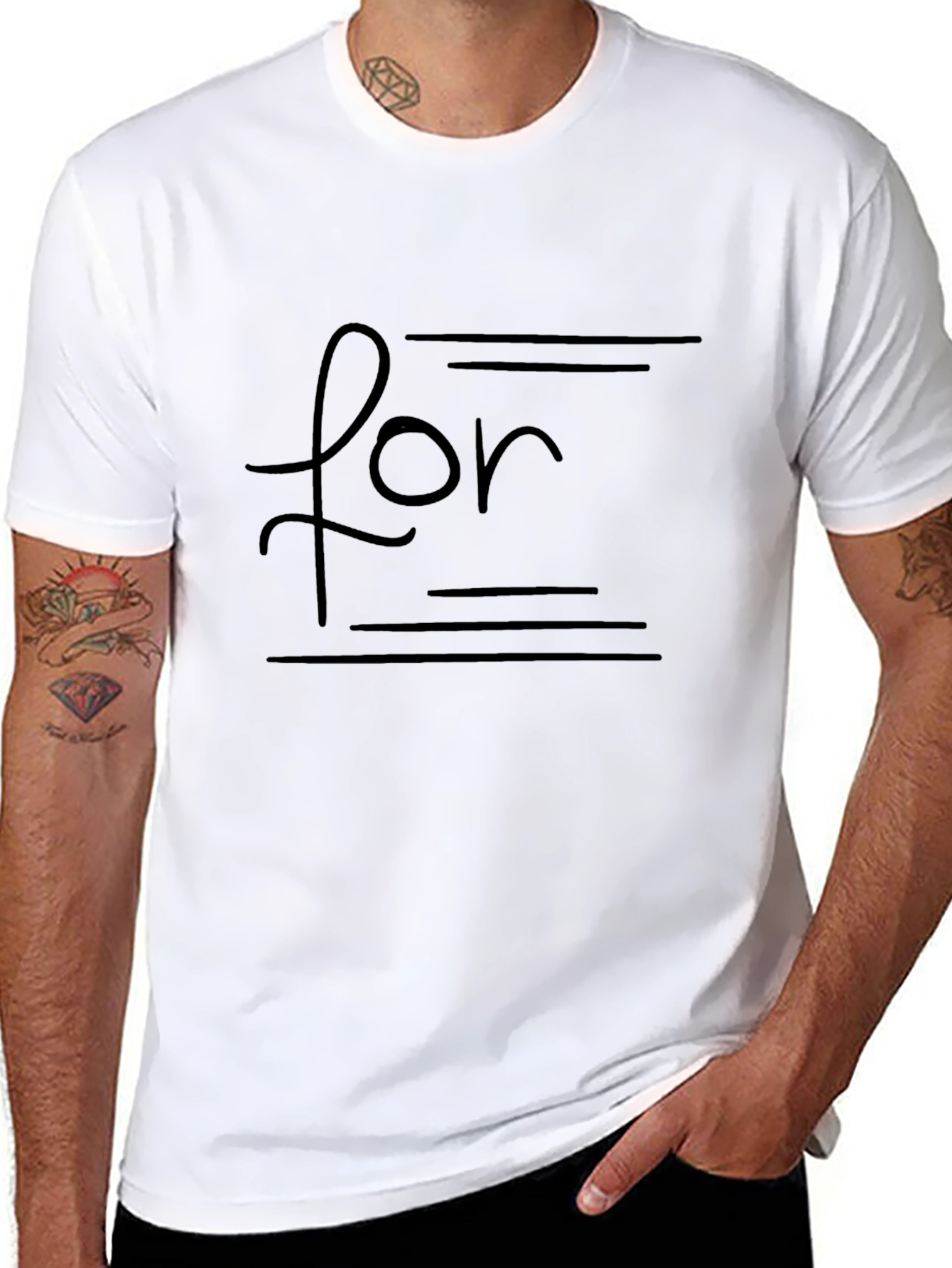 Stylish Black T-Shirt with For Graphic