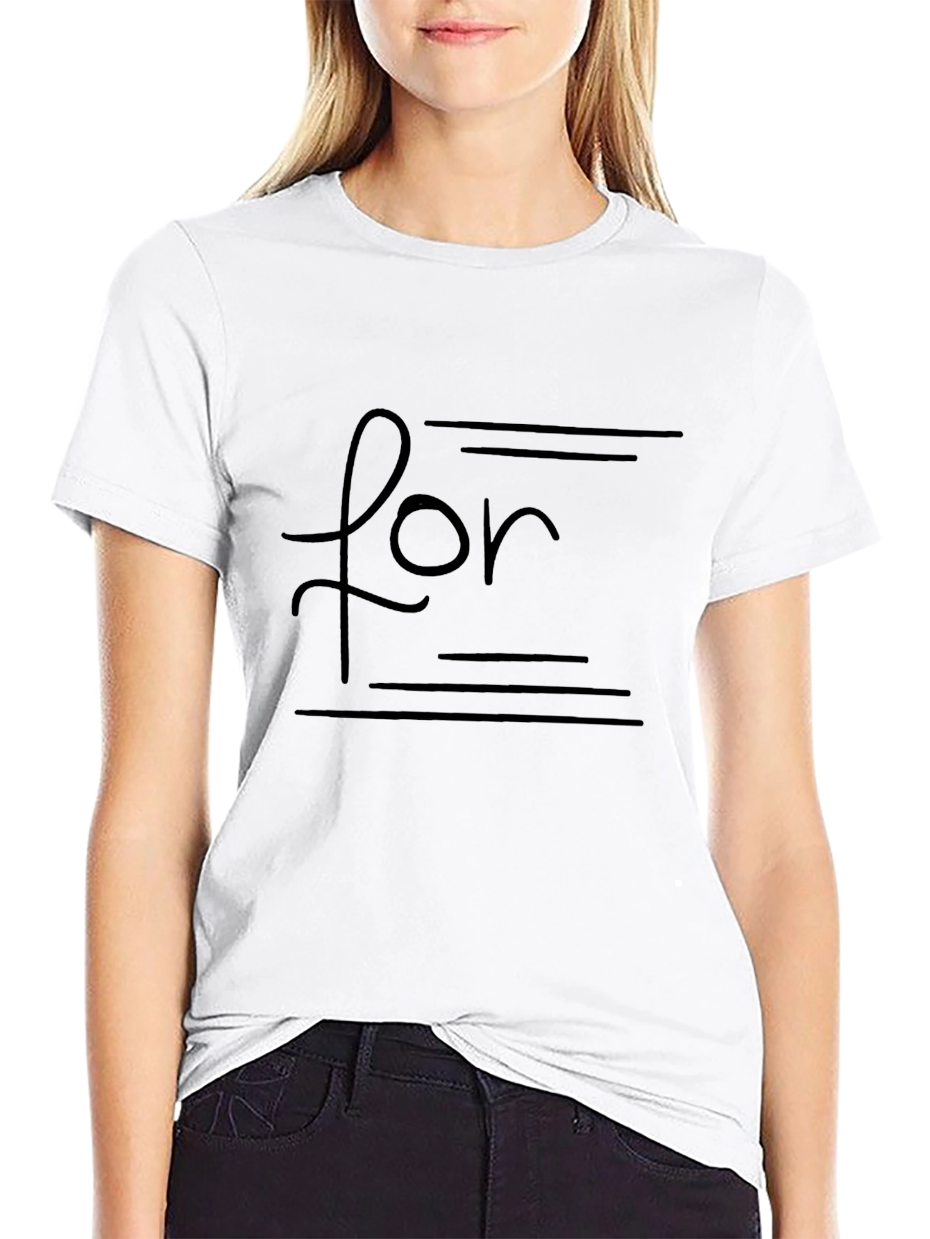Stylish Black T-Shirt with For Graphic