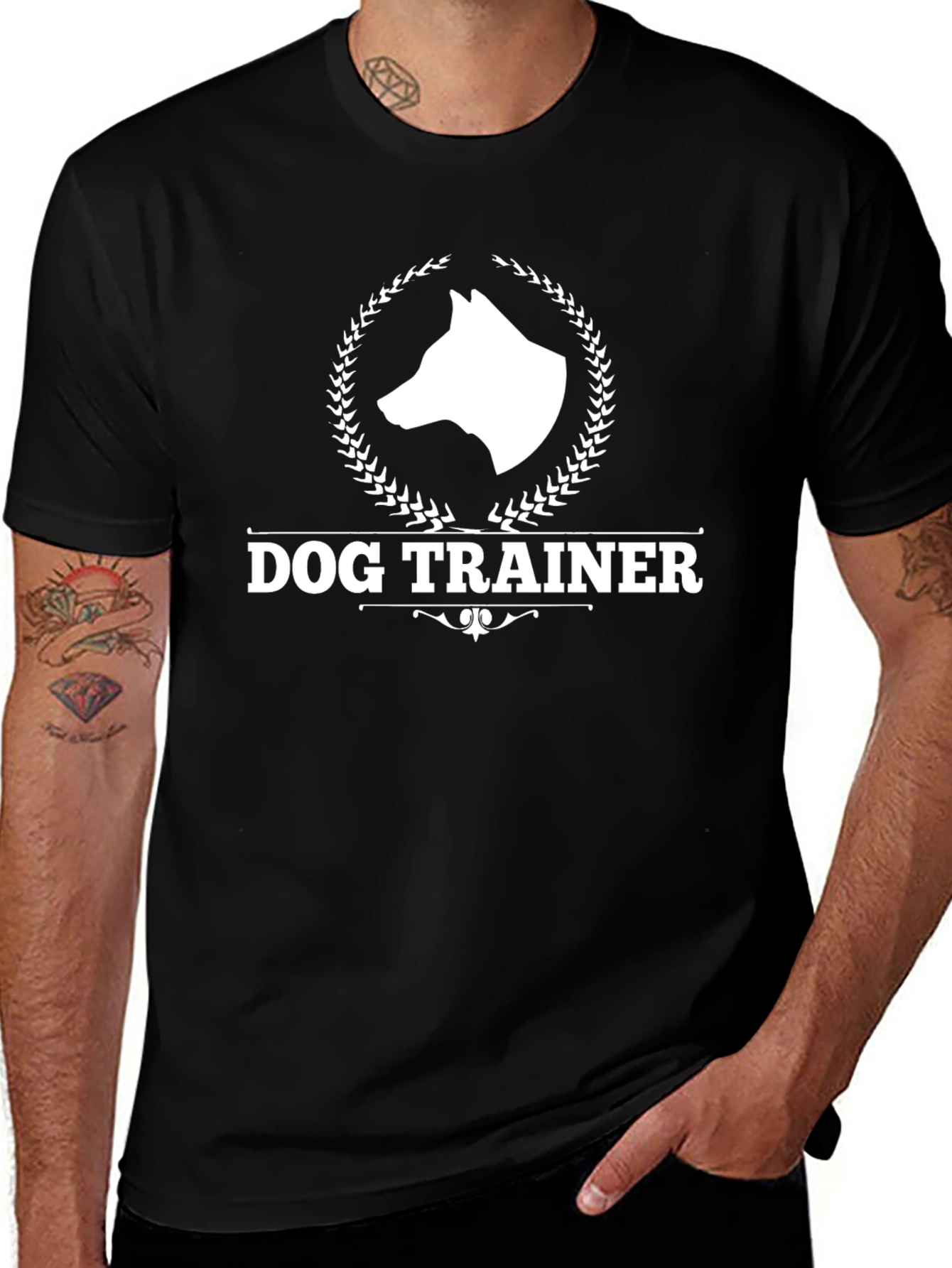 Dog Trainer T-Shirt - Black Graphic Tee