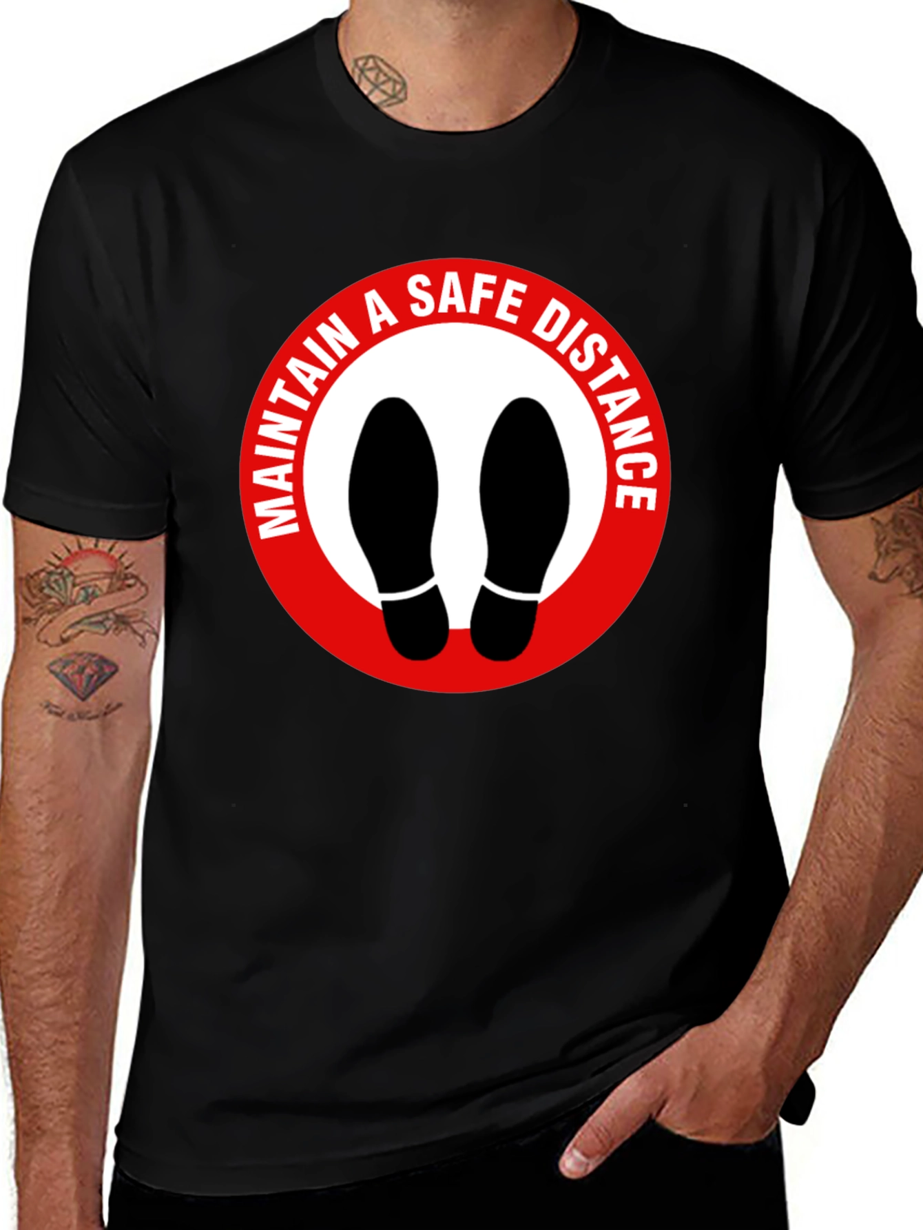 Maintain Safe Distance Graphic T-Shirt