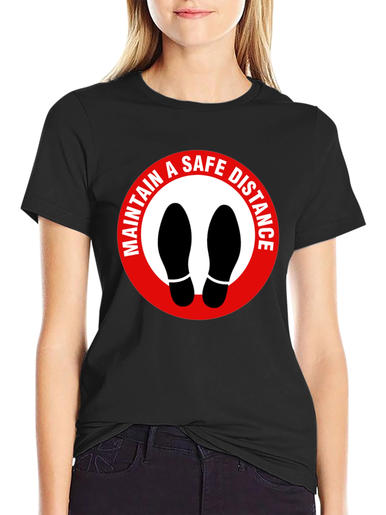 Maintain Safe Distance Graphic T-Shirt