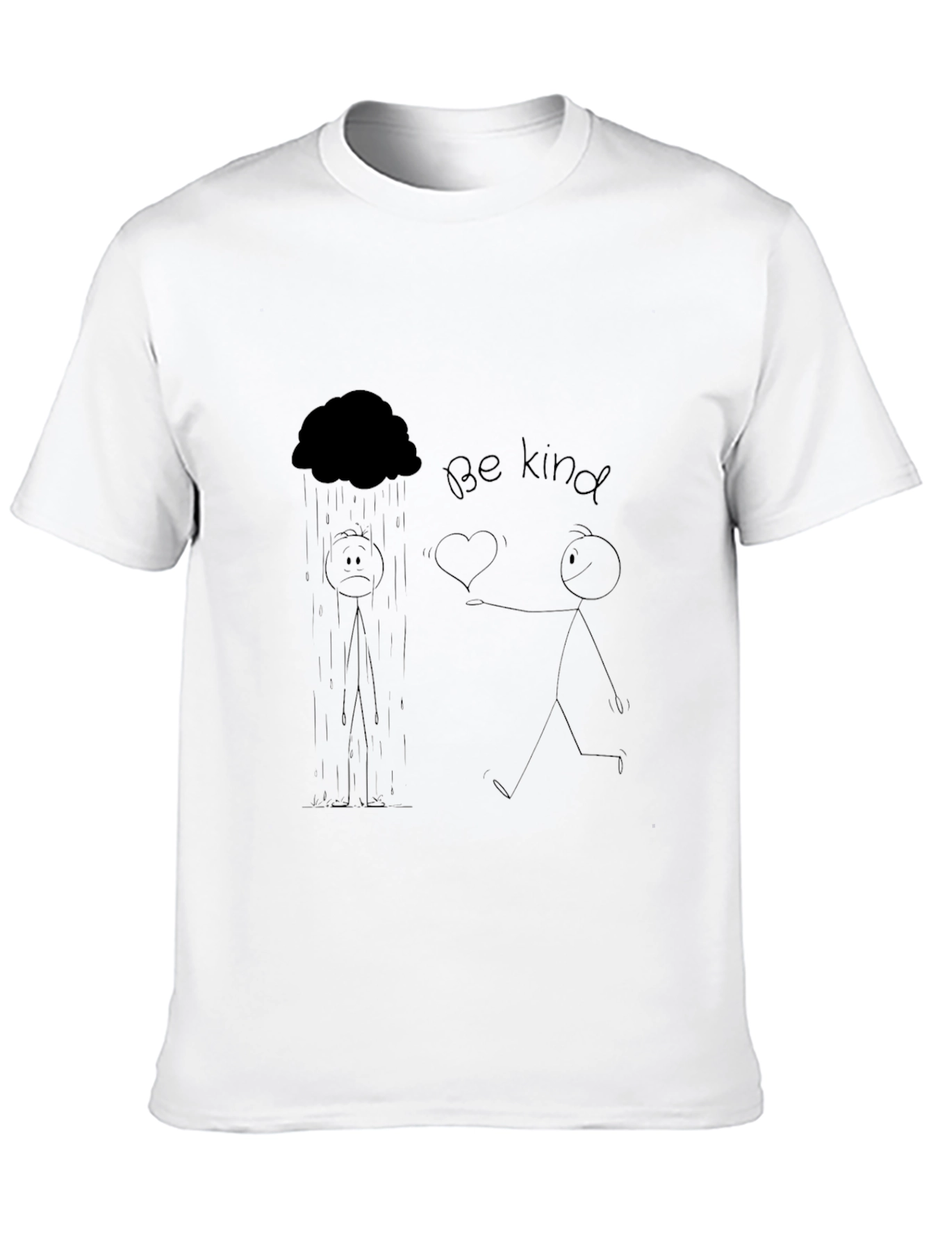 Be Kind Stick Figure Graphic Tee - Black