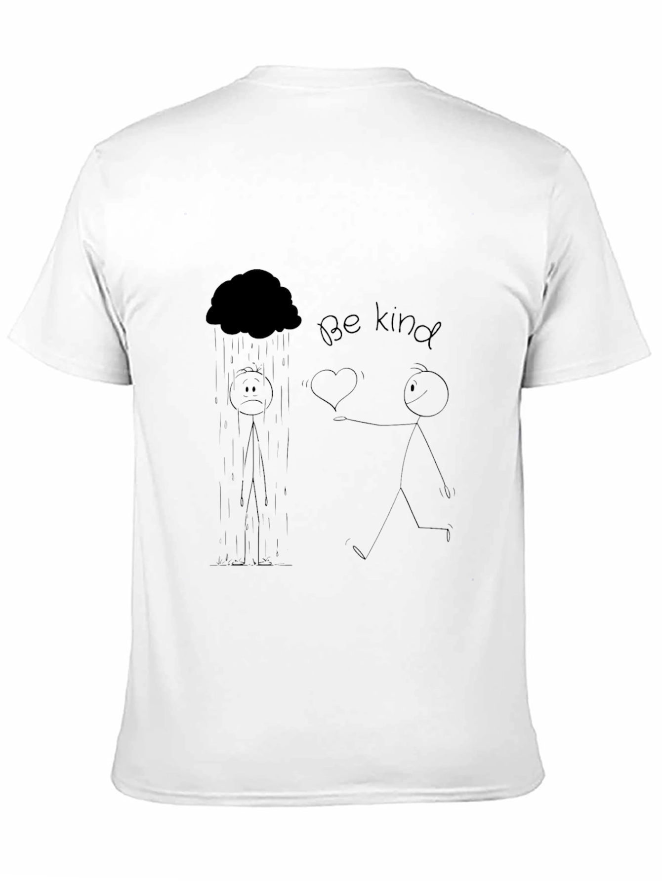 Be Kind Stick Figure Graphic Tee - Black