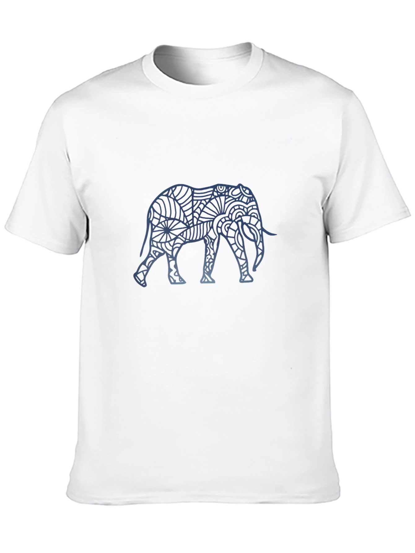 Elephant Graphic Print Black T-Shirt