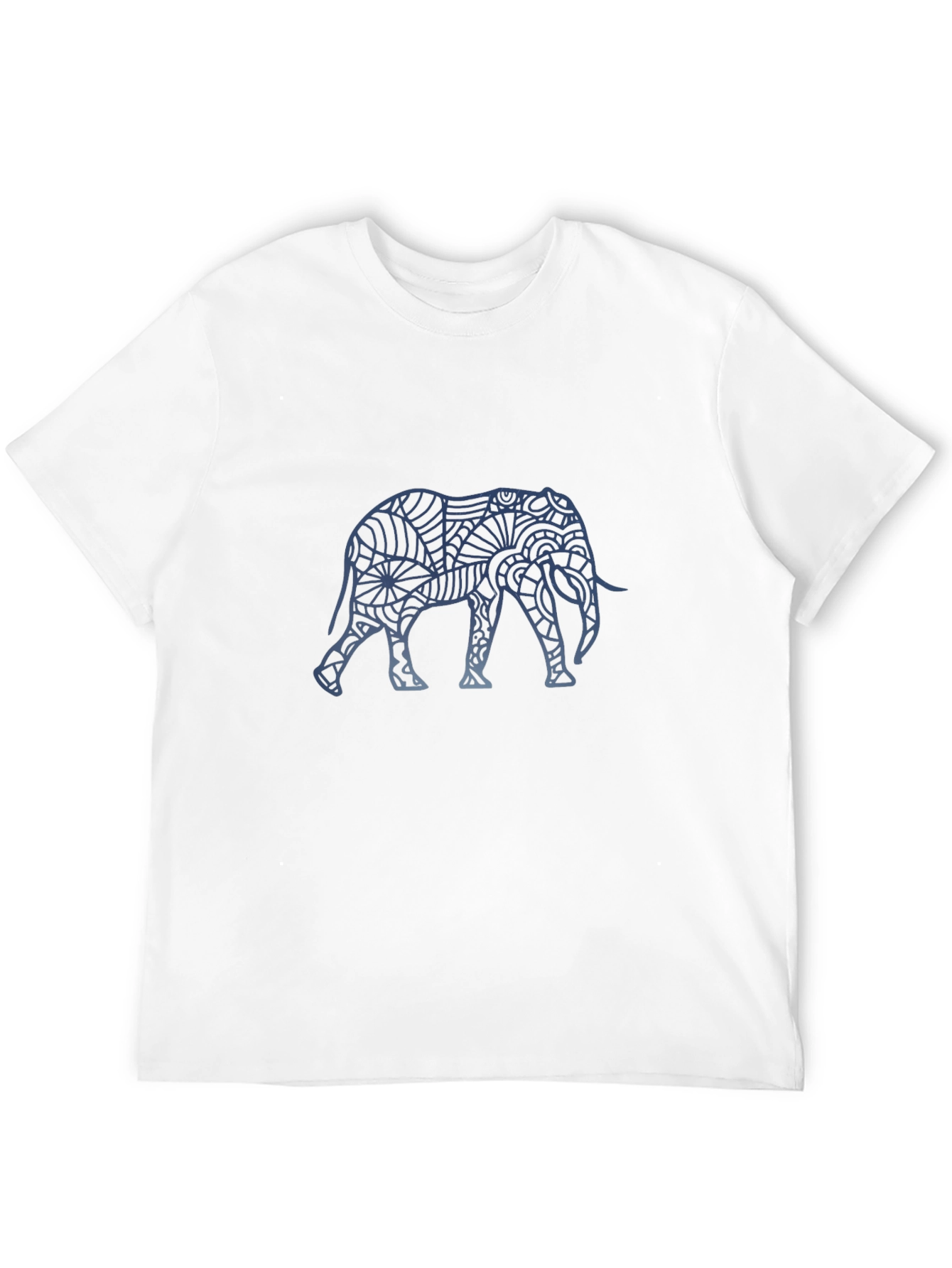Elephant Graphic Print Black T-Shirt
