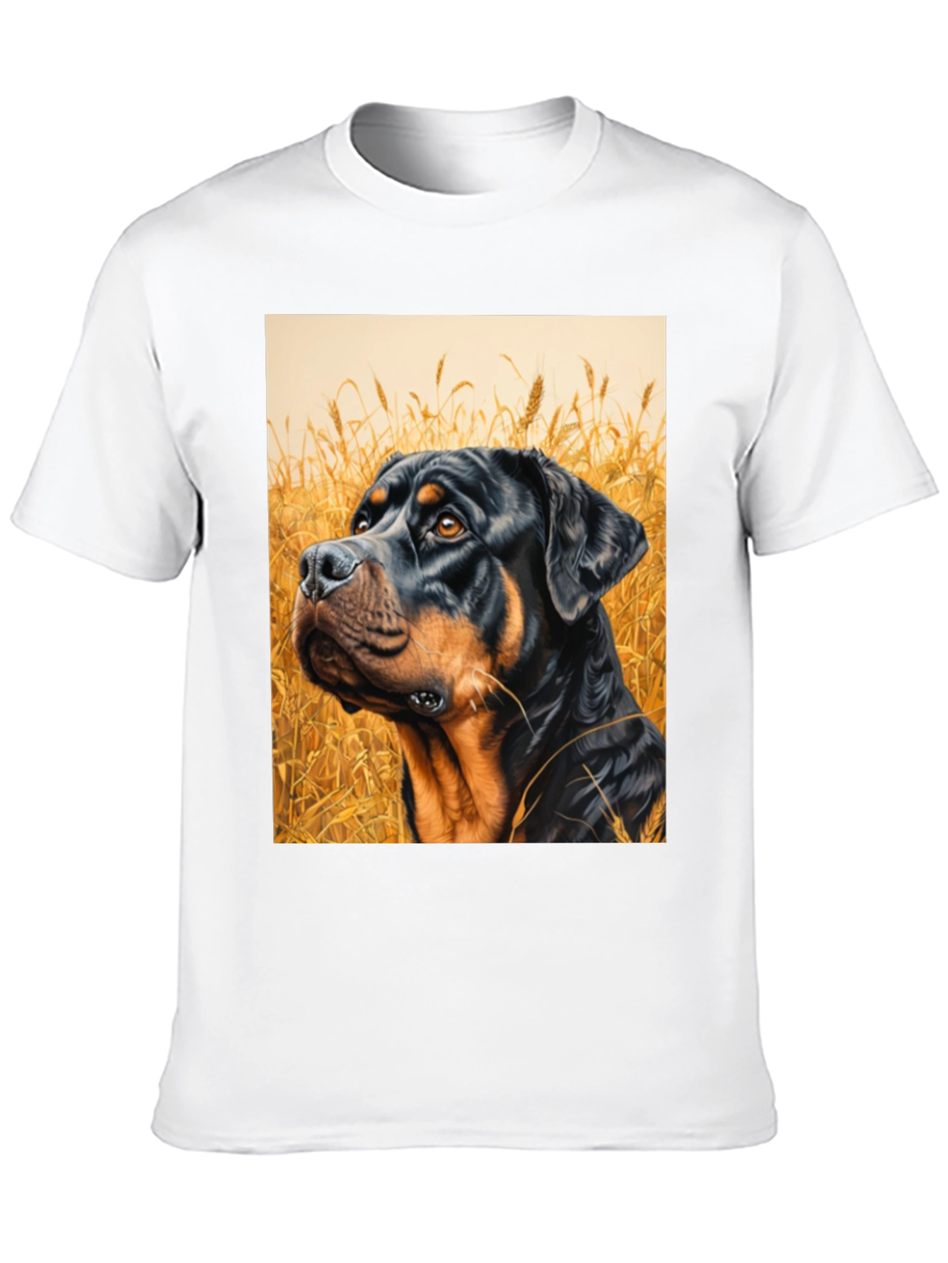 Rottweiler Dog Art Black T-Shirt