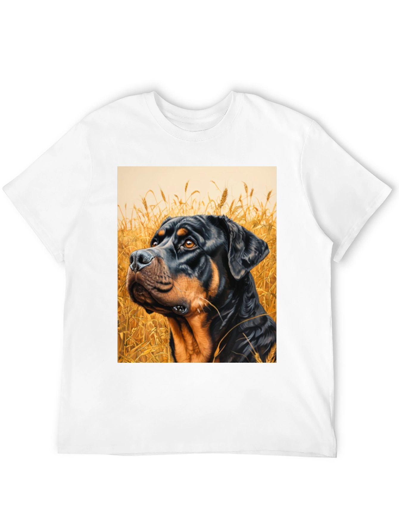 Rottweiler Dog Art Black T-Shirt