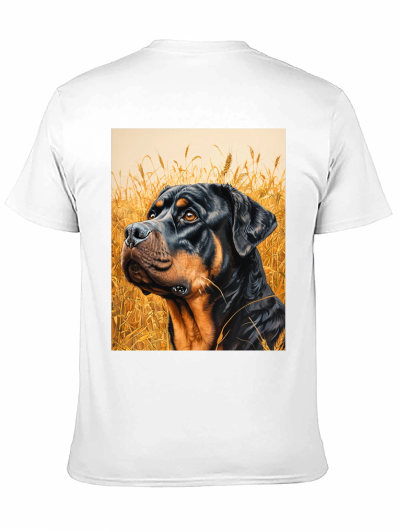 Rottweiler Dog Art Black T-Shirt