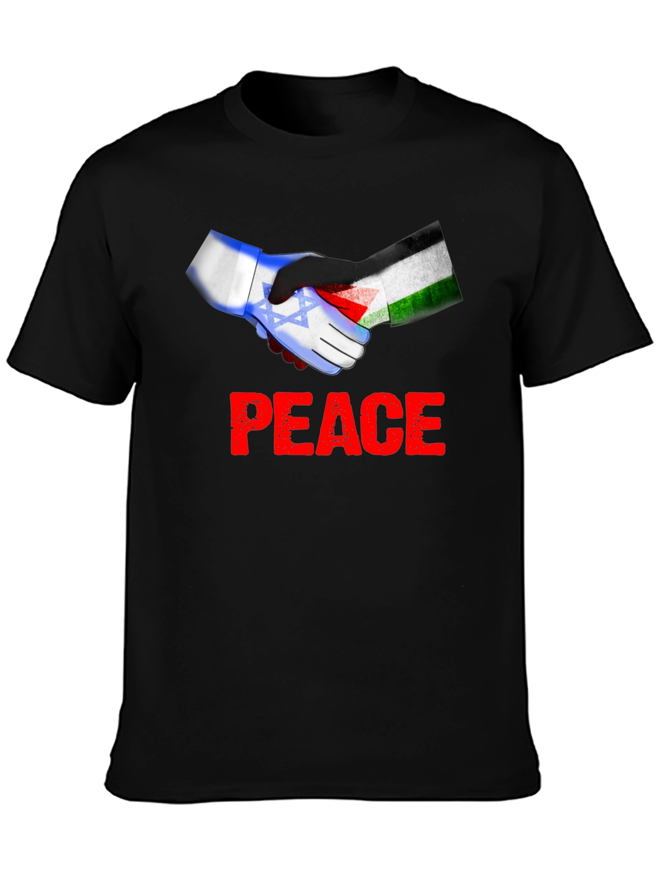 Peace Israel Palestine Flag Handshake T-Shirt