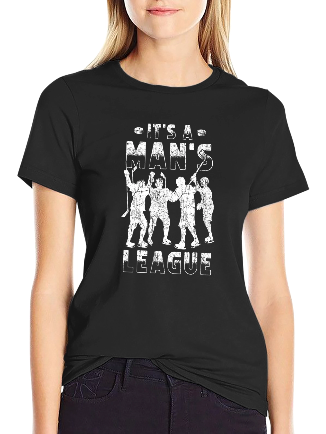 Its a Mans League T-Shirt - Hockey Graphic Tee