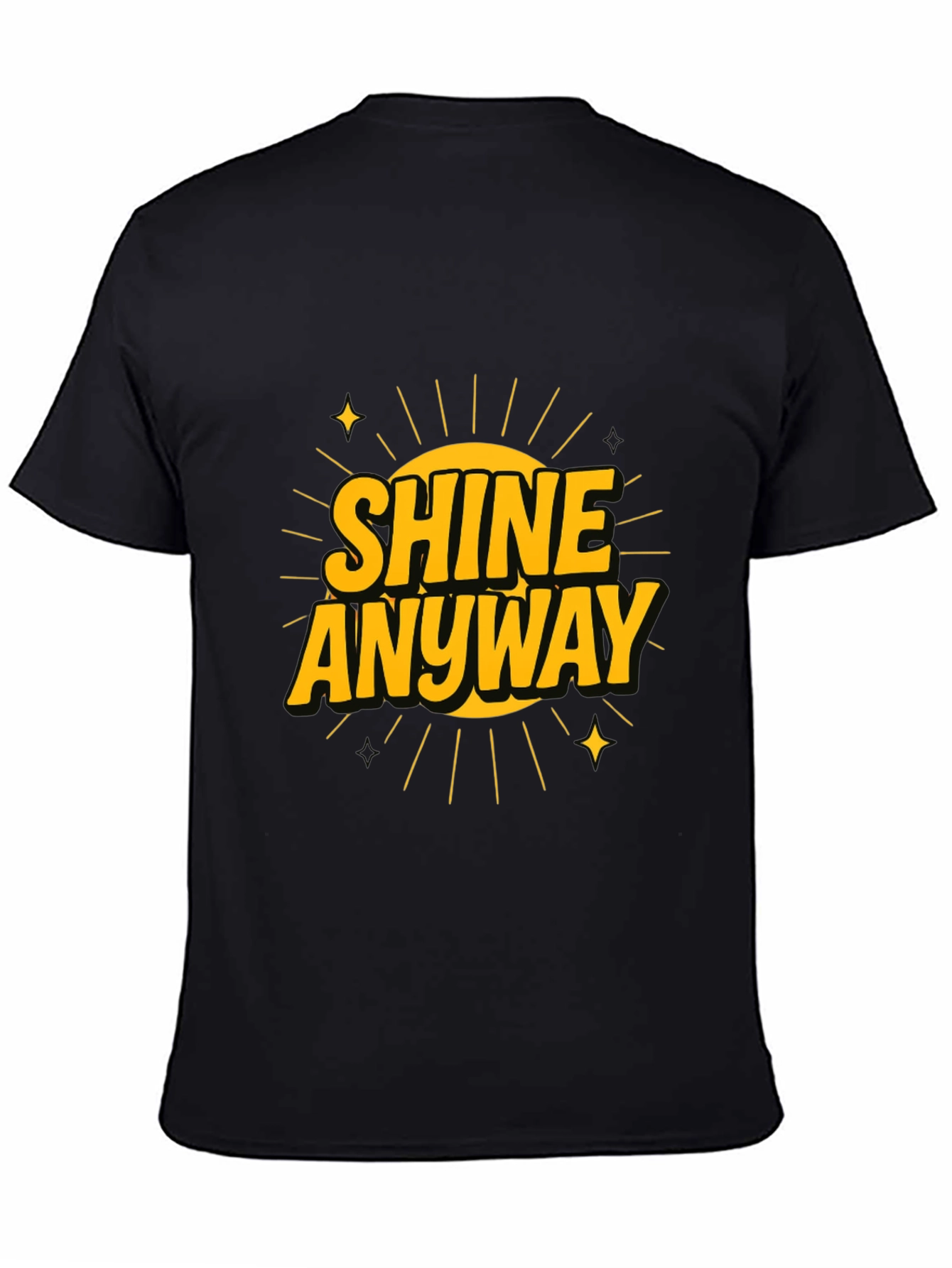 Shine Anyway Black Graphic Tee