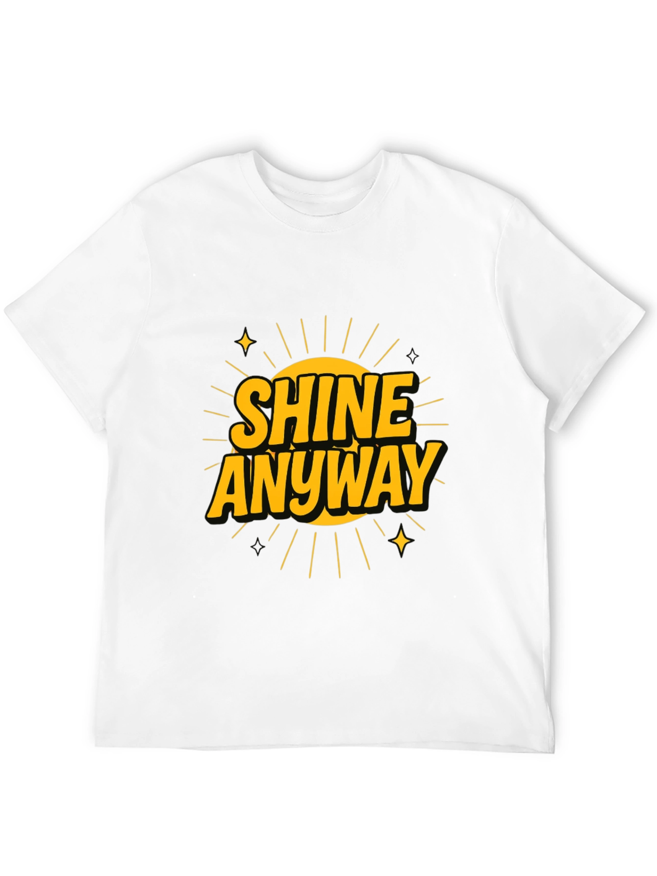Shine Anyway Black Graphic Tee