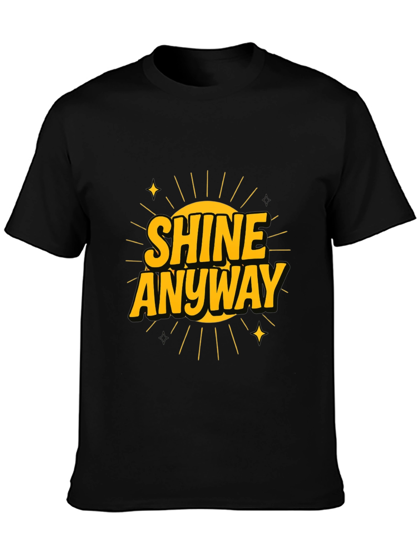 Shine Anyway Black Graphic Tee