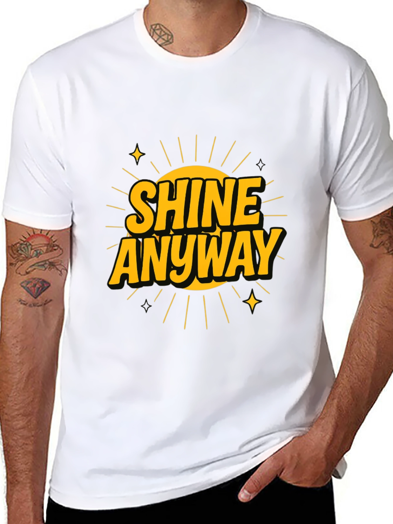 Shine Anyway Black Graphic Tee
