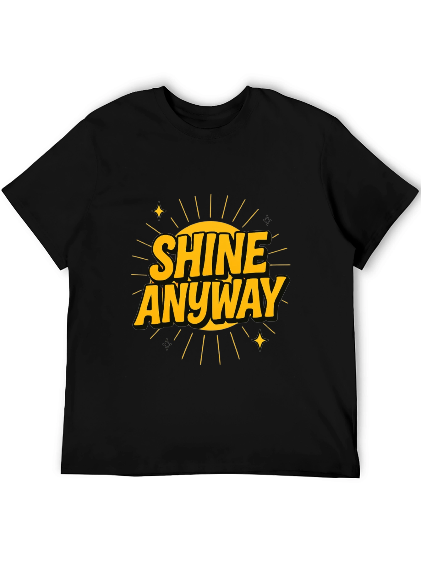 Shine Anyway Black Graphic Tee