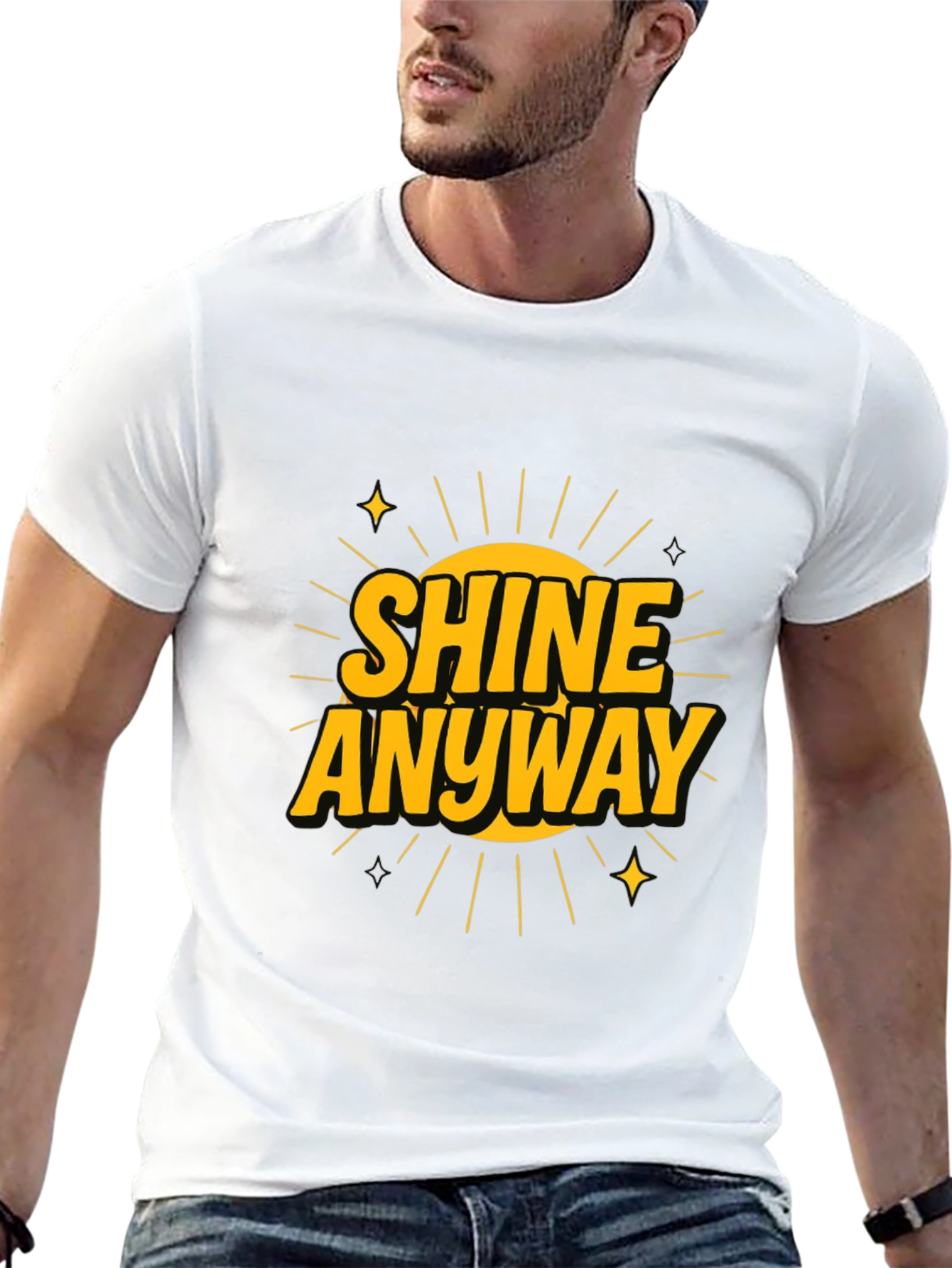 Shine Anyway Black Graphic Tee
