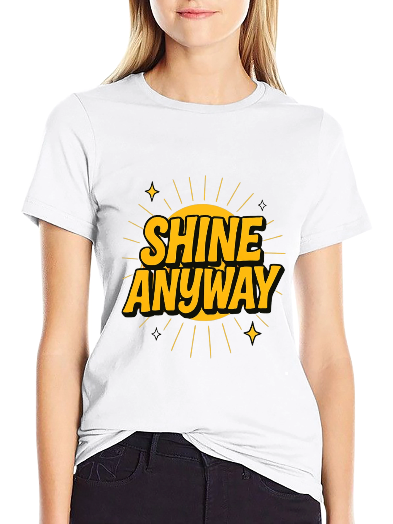 Shine Anyway Black Graphic Tee