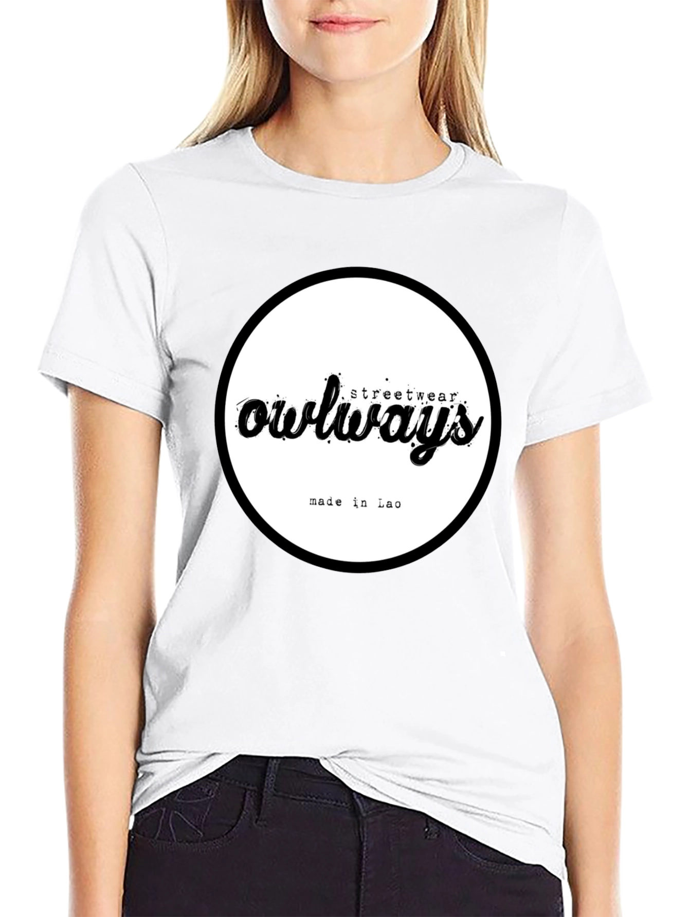 Owlways Streetwear Black Graphic T-Shirt