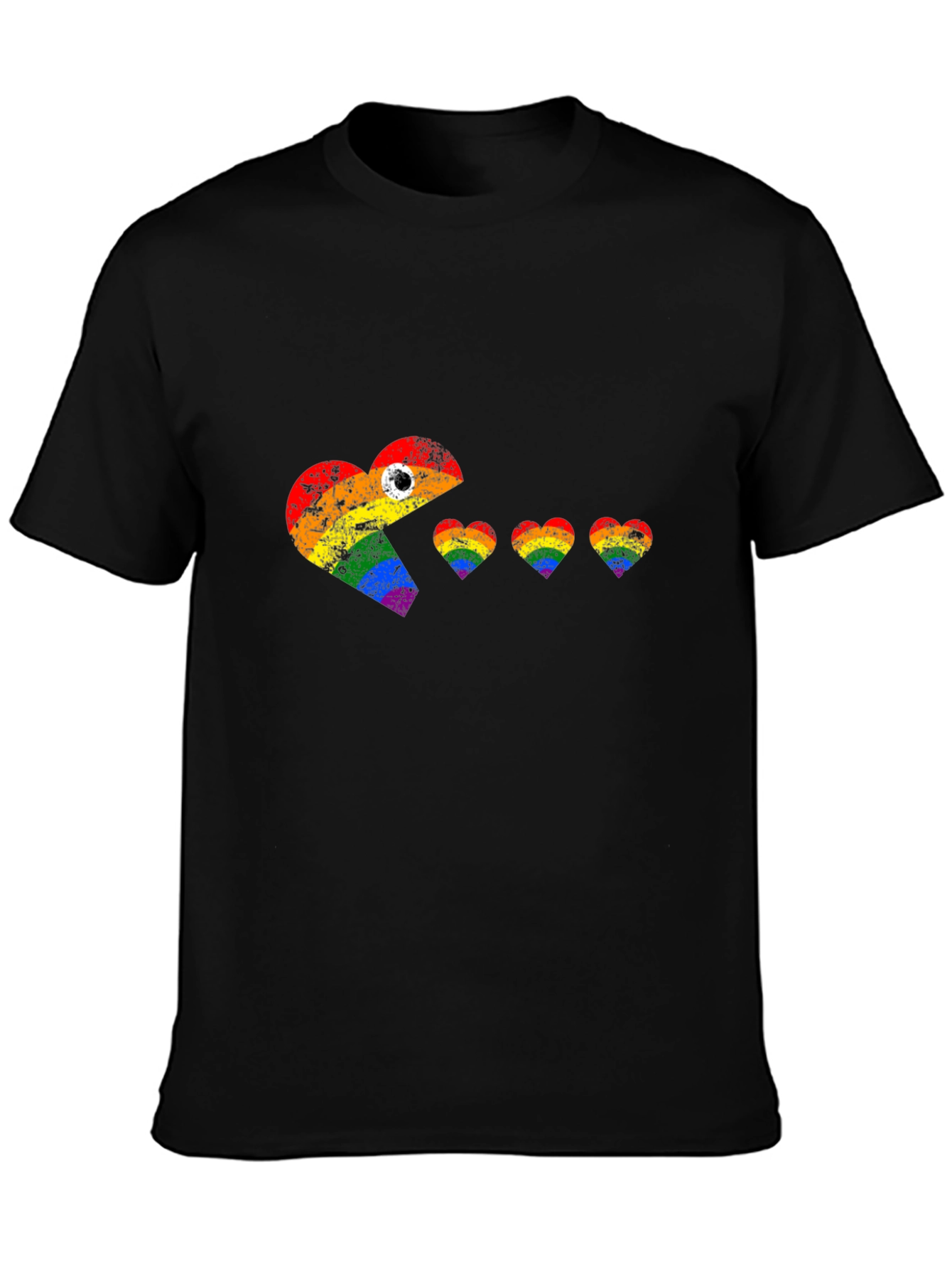 LGBT Pride Pac-Man Heart T-Shirt