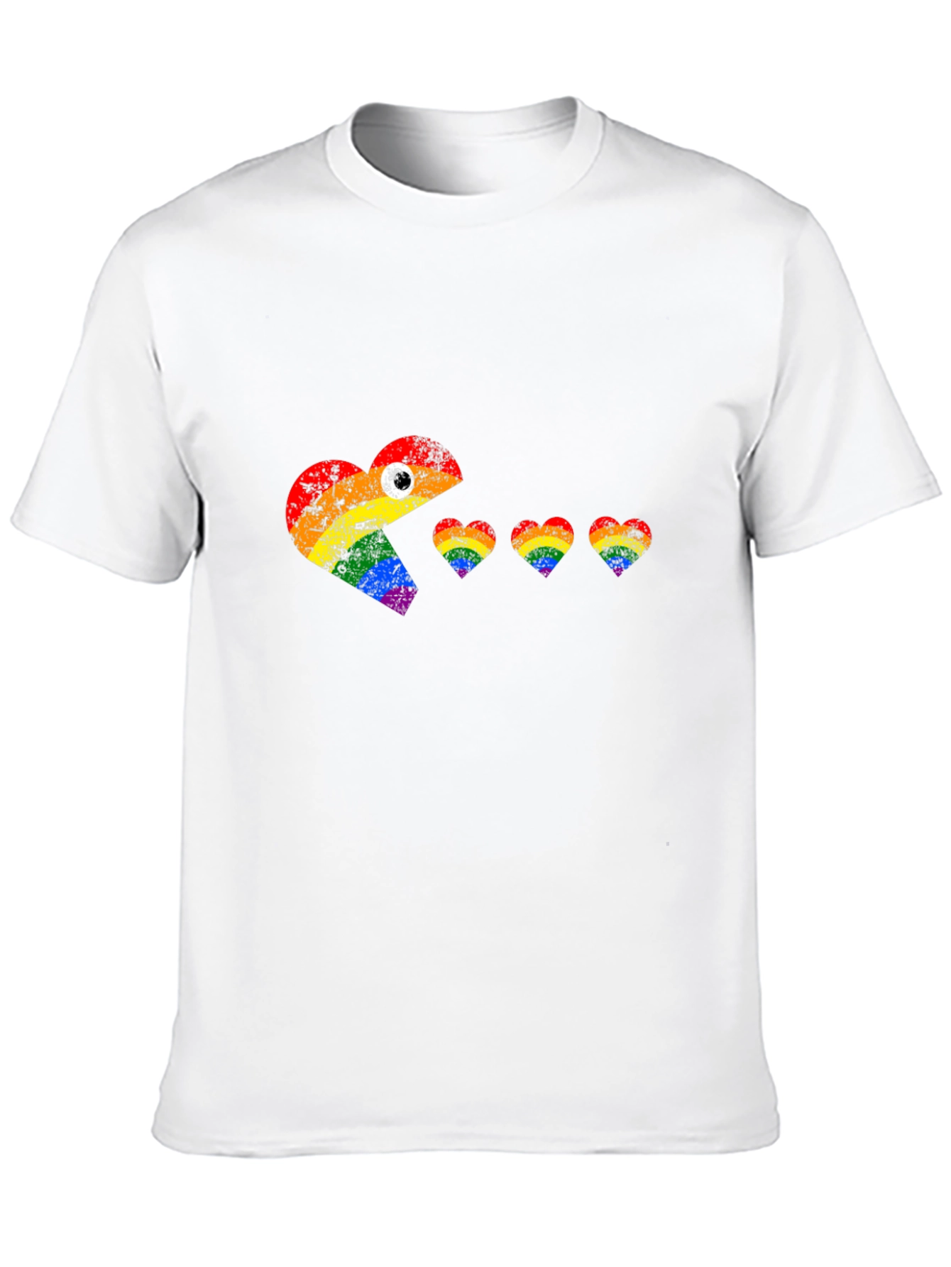 LGBT Pride Pac-Man Heart T-Shirt