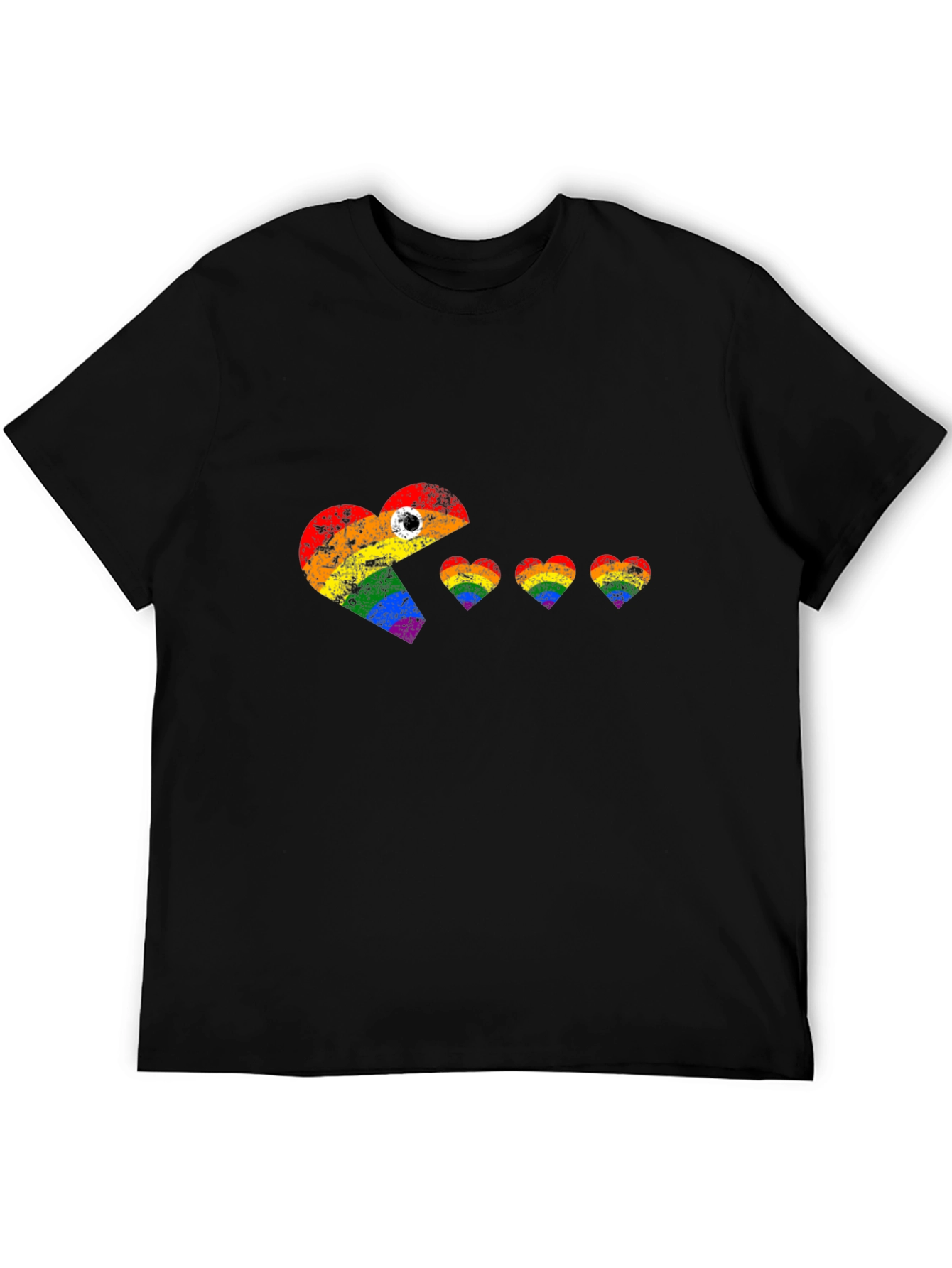 LGBT Pride Pac-Man Heart T-Shirt