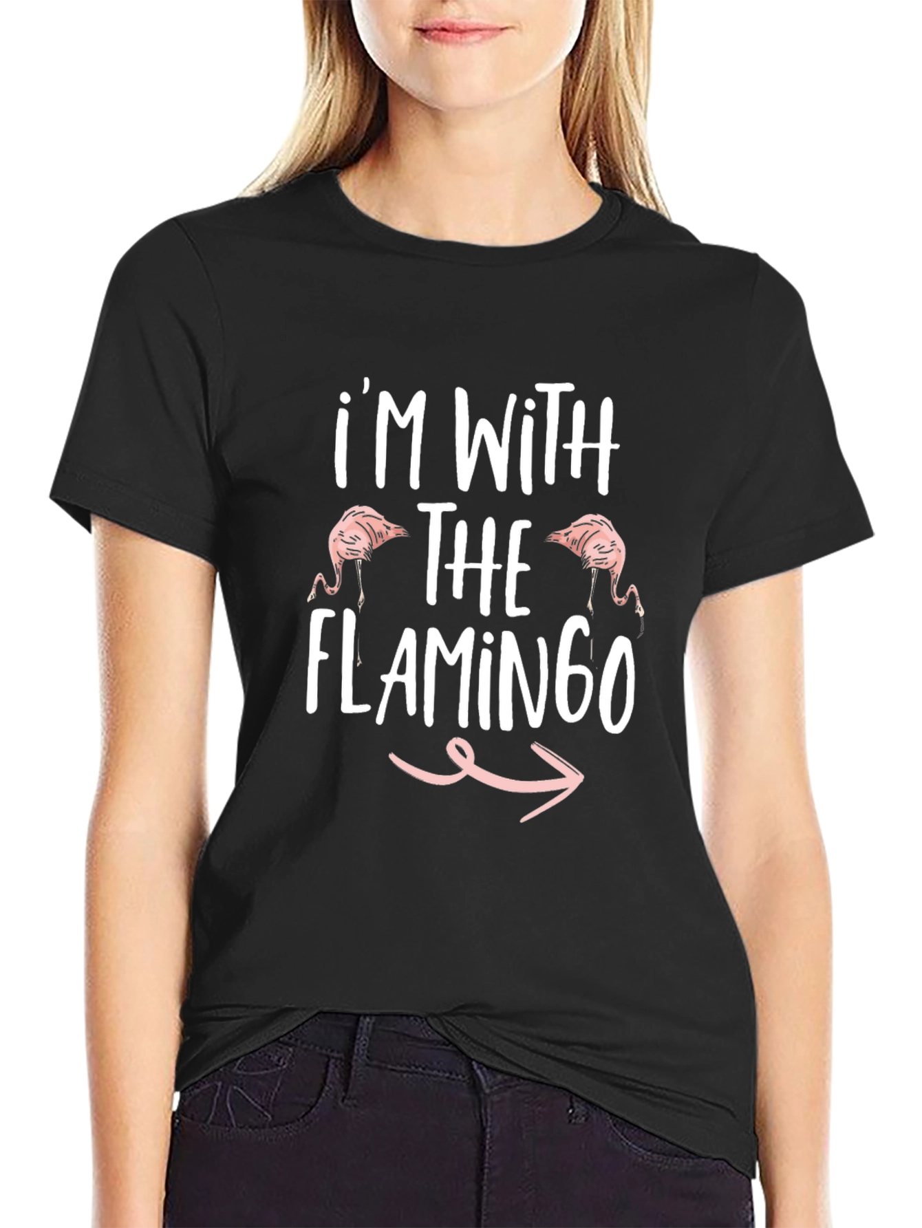 Im With The Flamingo T-Shirt - Funny Graphic Tee