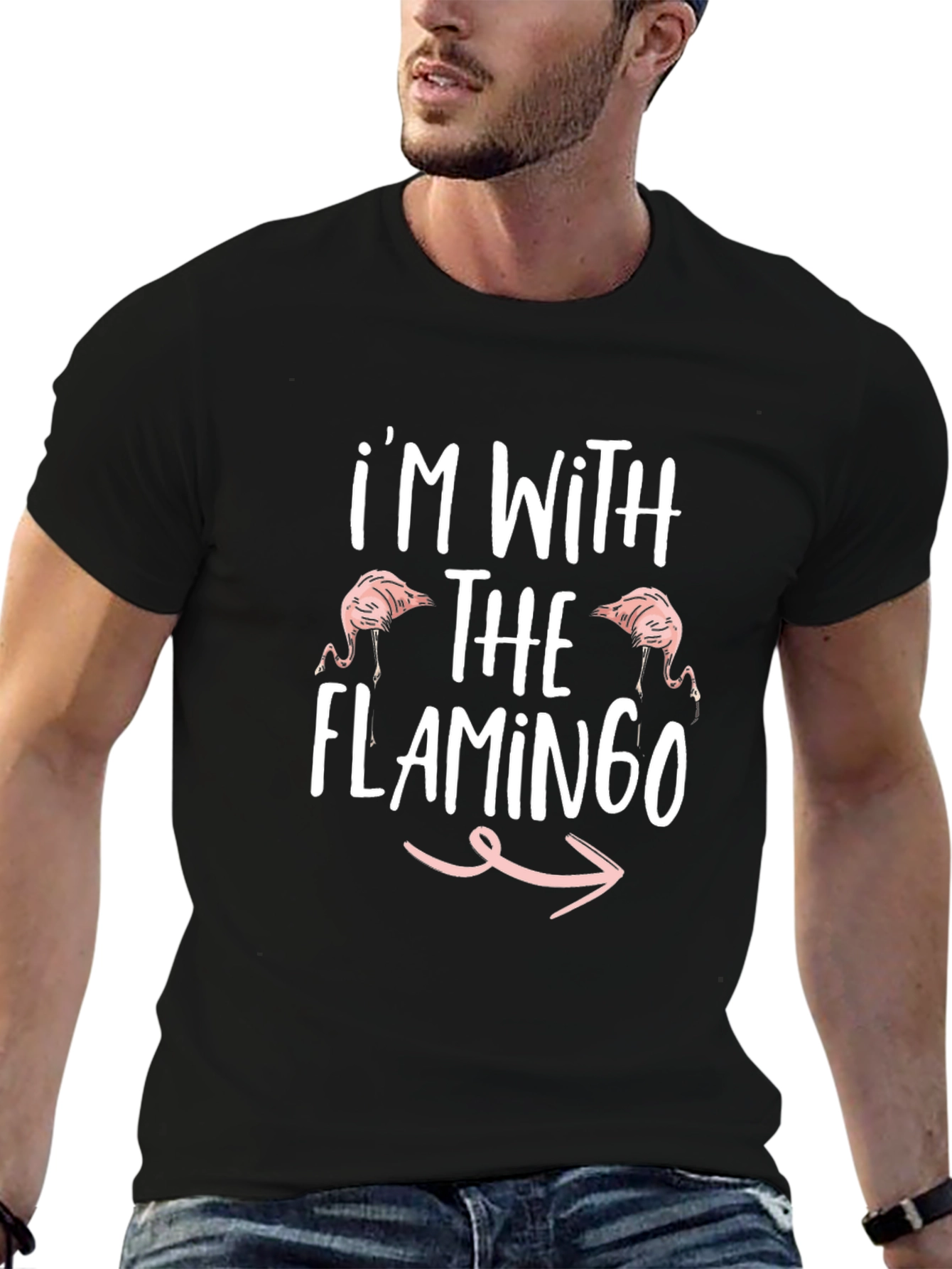 Im With The Flamingo T-Shirt - Funny Graphic Tee
