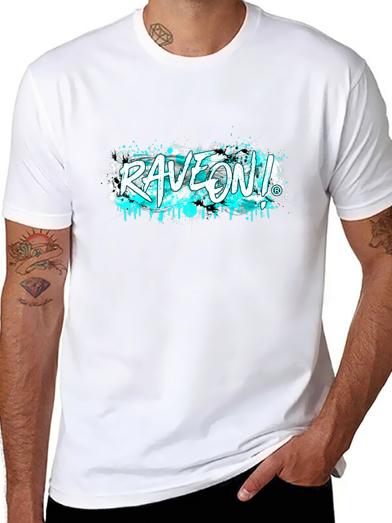 RaveOn! Graphic Tee - Black Cotton T-Shirt