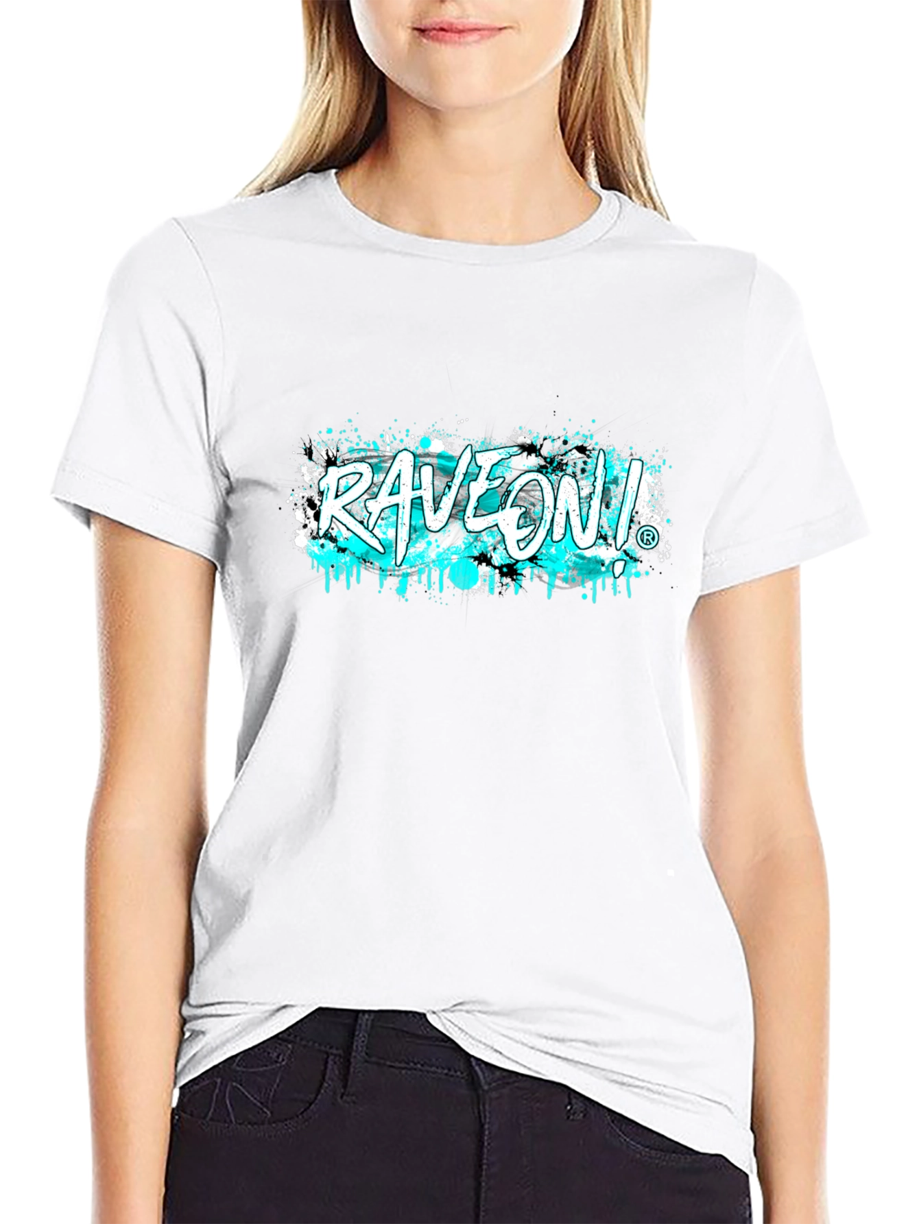 RaveOn! Graphic Tee - Black Cotton T-Shirt