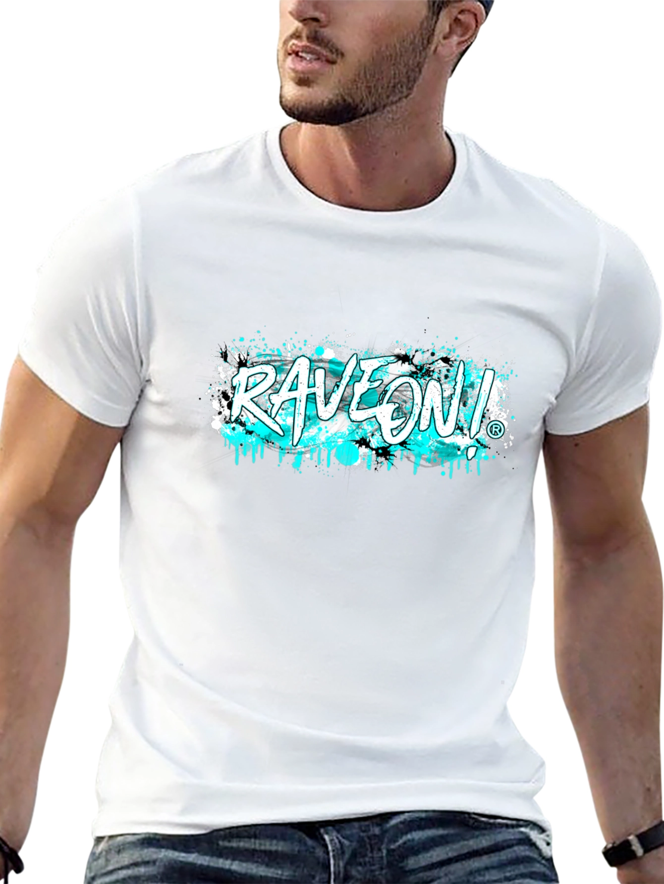 RaveOn! Graphic Tee - Black Cotton T-Shirt
